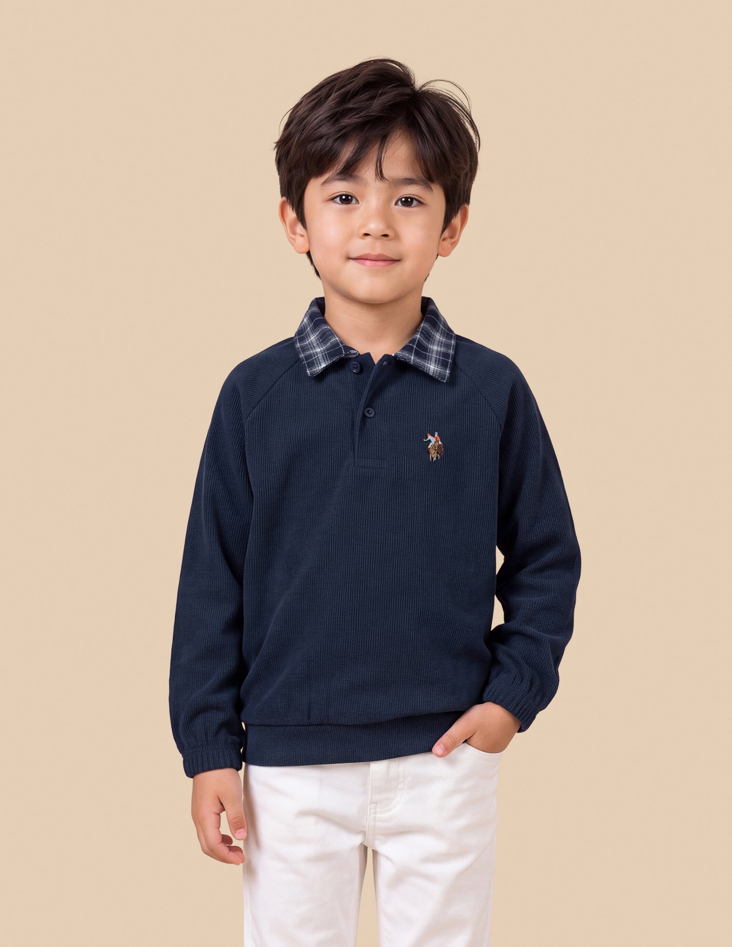 Solid Regular Fit Sweatshirt Navy - U.S. Polo Assn. India | Large