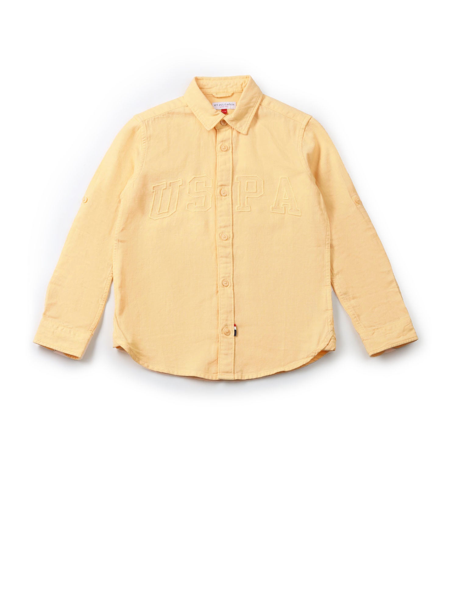 UKSHT1402 YELLOW Boys Shirt Yellow - U.S. POLO ASSN. | Large