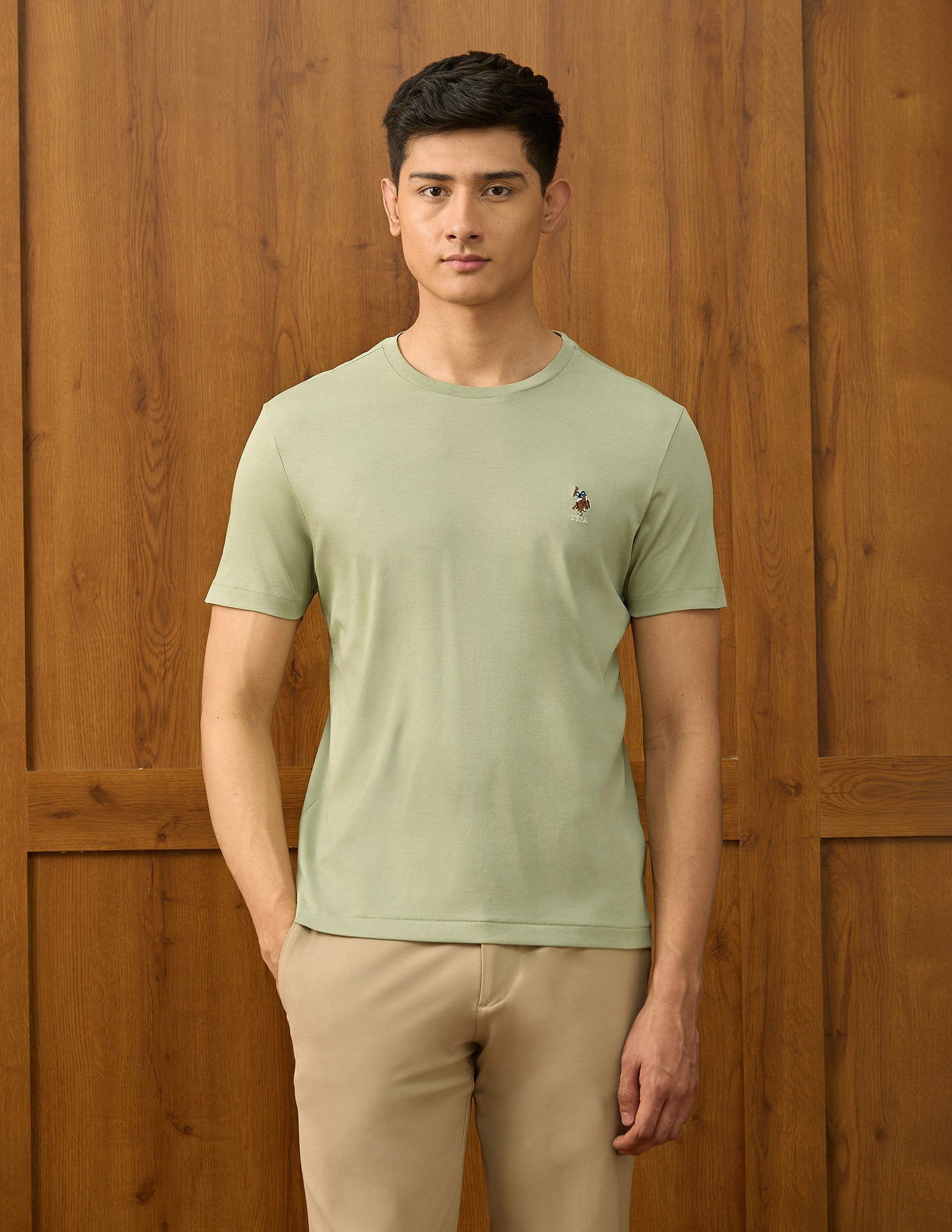 Solid Varsity T Shirt Light Green - U.S. POLO ASSN. | Large