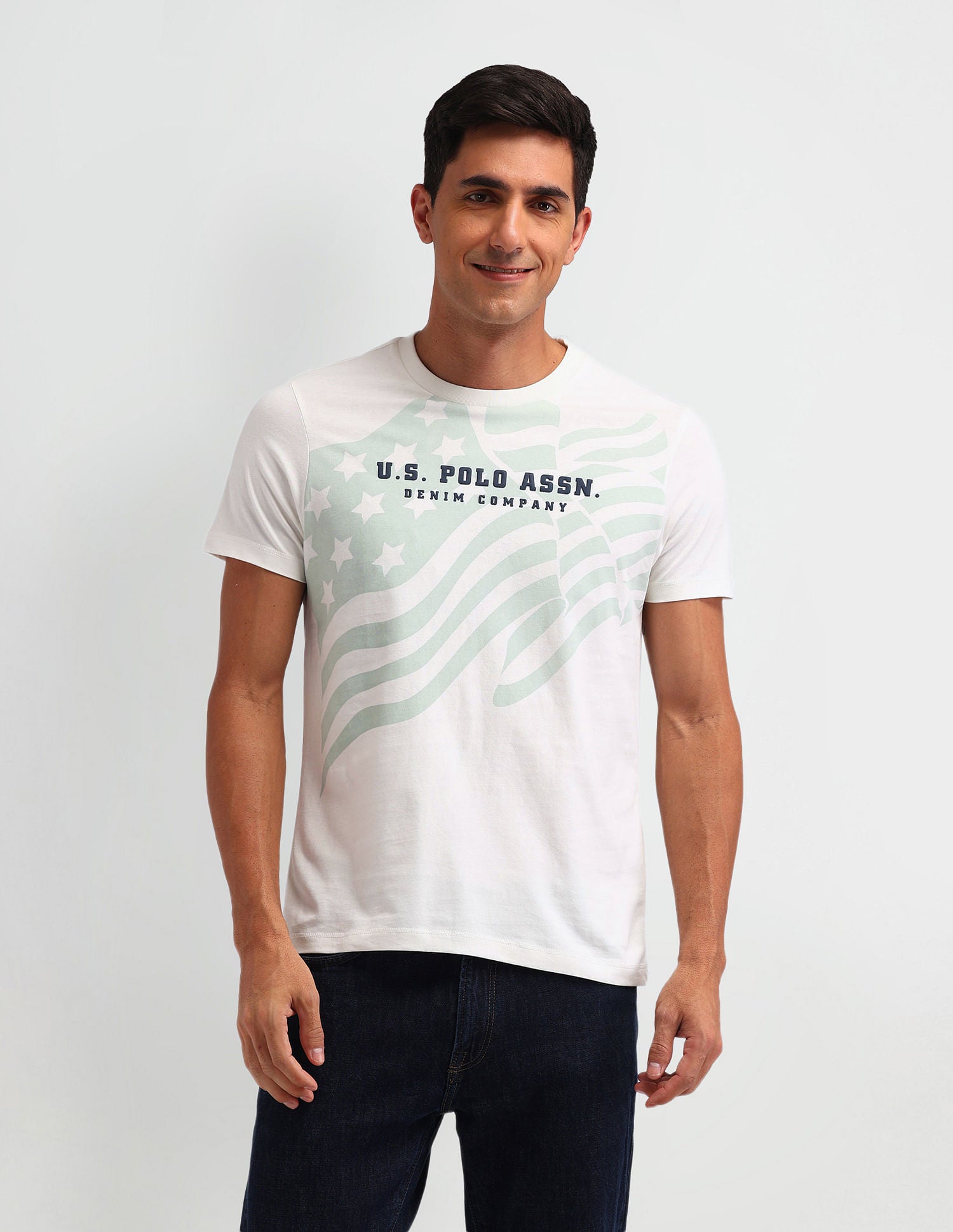 Americana Muscle Fit Brand T-Shirt Ivory - U.S. POLO ASSN. | Large