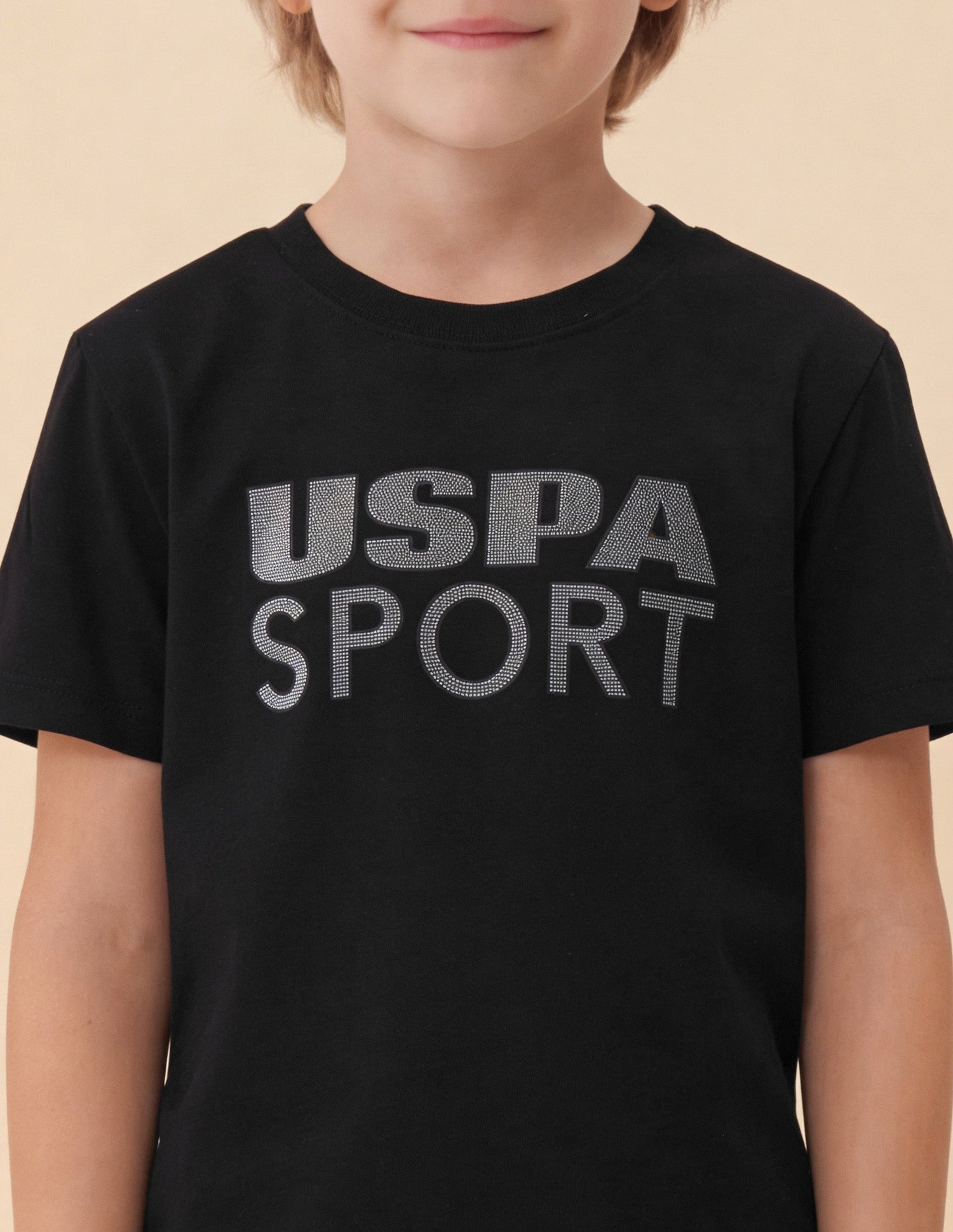 Brand Embellished Regular Fit T-Shirt Black - U.S. Polo Assn. India | Large