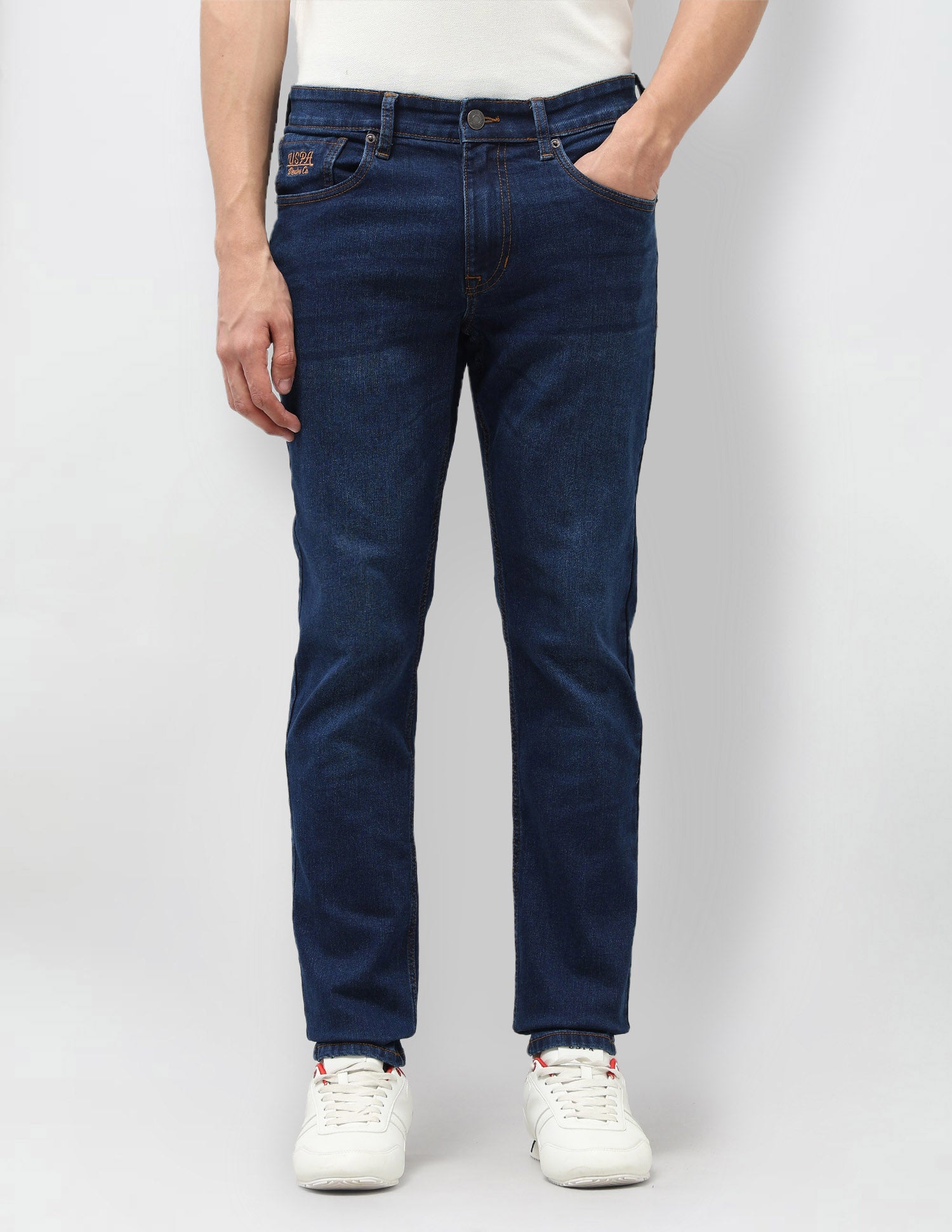 Brandon Slim Tapered Fit Blue Jeans Blue - U.S. POLO ASSN. | Large