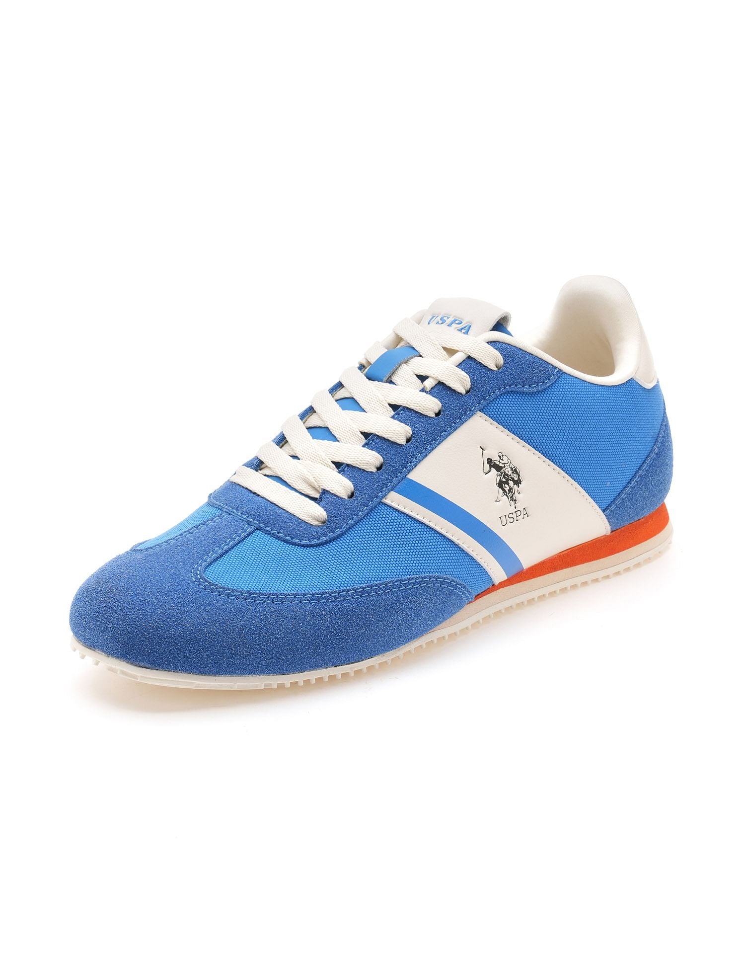 Men Vadler Suede Colourblocked Sneakers Blue - U.S. POLO ASSN. | Large