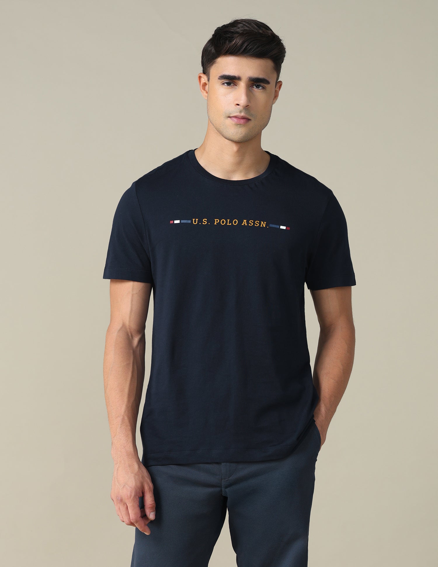 Regular Fit Solid T-shirt Navy - U.S. POLO ASSN. | Large
