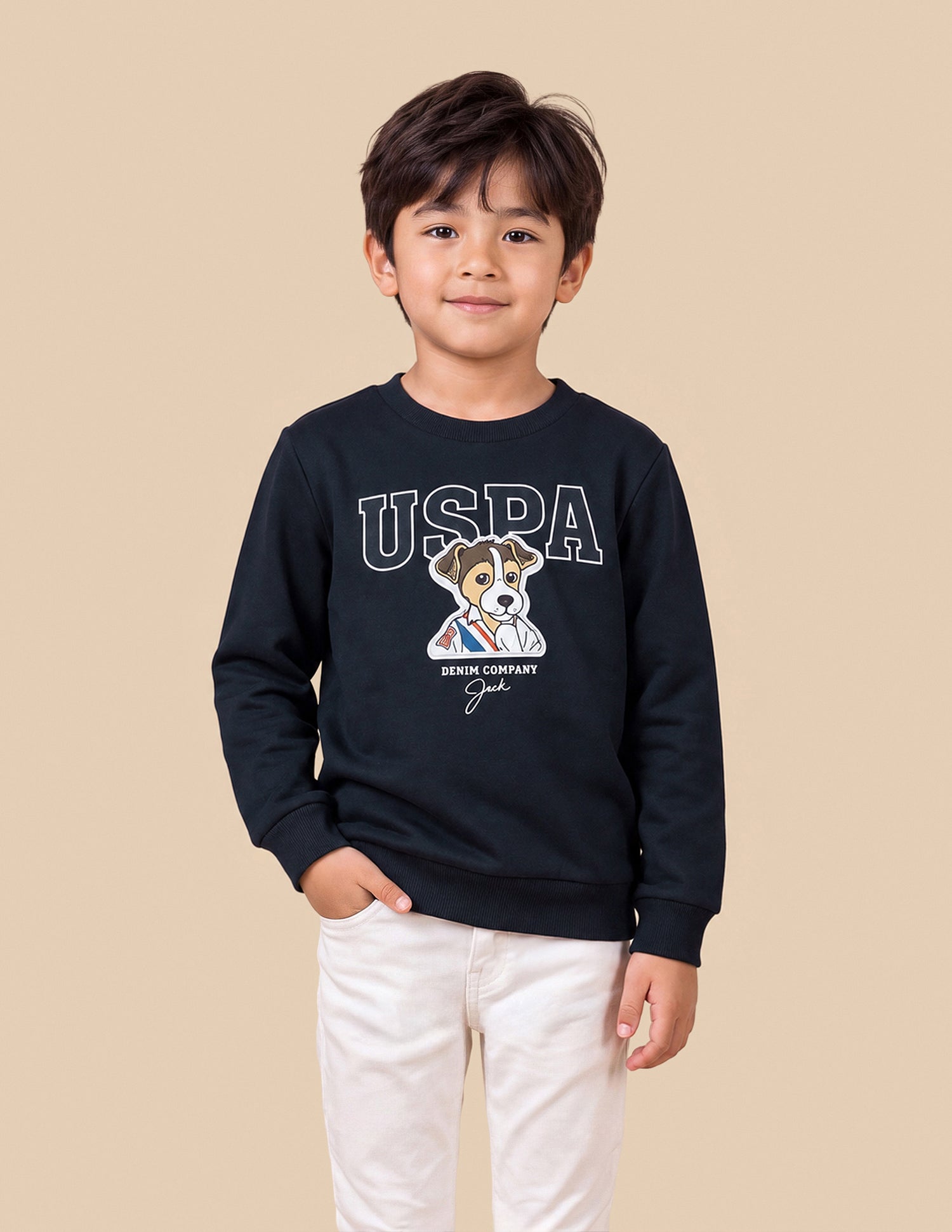 Graphic Brand Embroidered Regular Fit Sweatshirt Navy - U.S. Polo Assn. India | Large