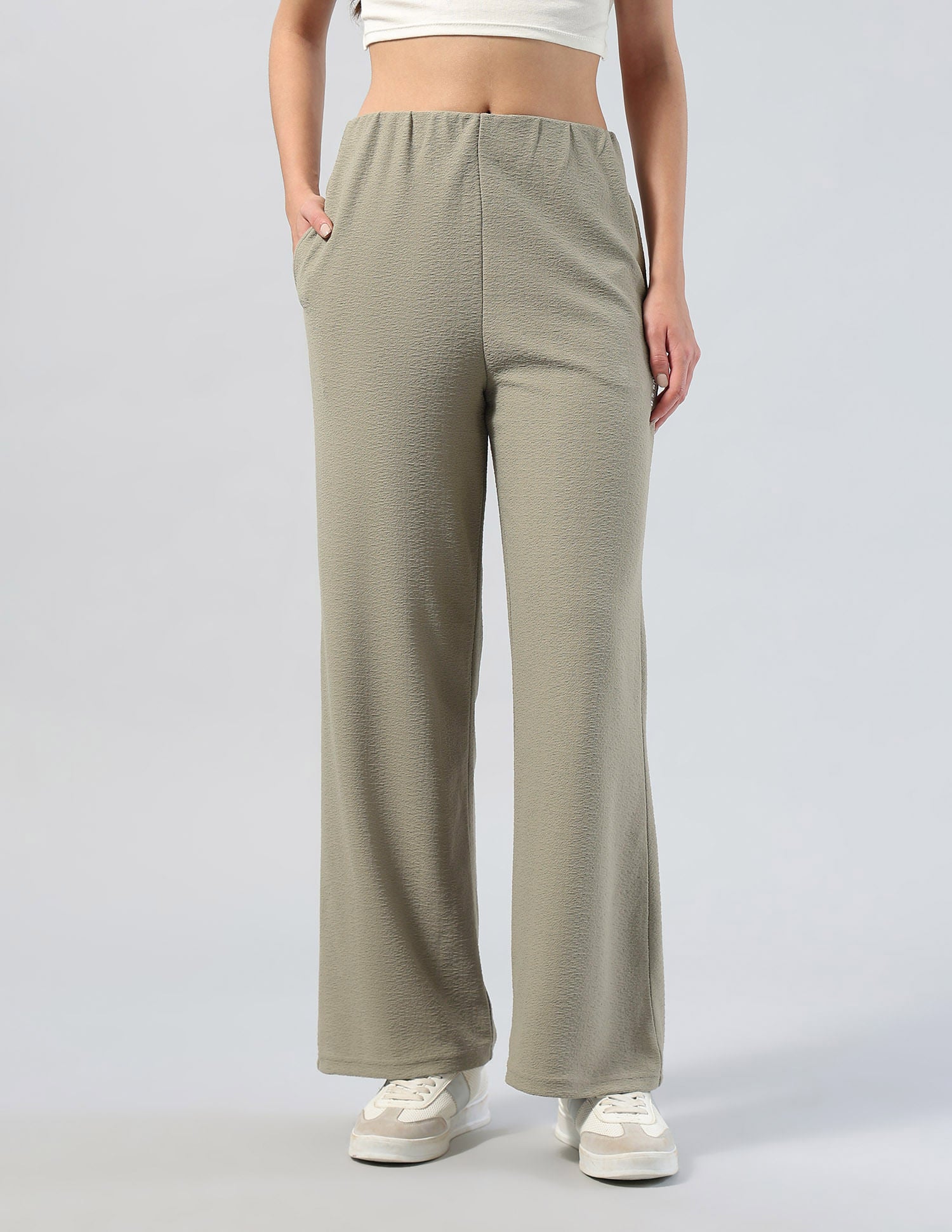 Textured Straight Fit Lounge Trousers Green - U.S. POLO ASSN. | Large