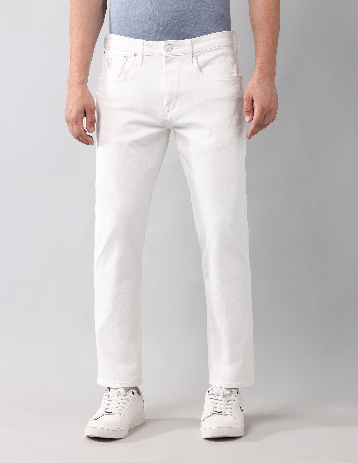 Cole Comfort Cropped Fit Authentic Bi Stretch Jeans White - U.S. Polo Assn. India | Large