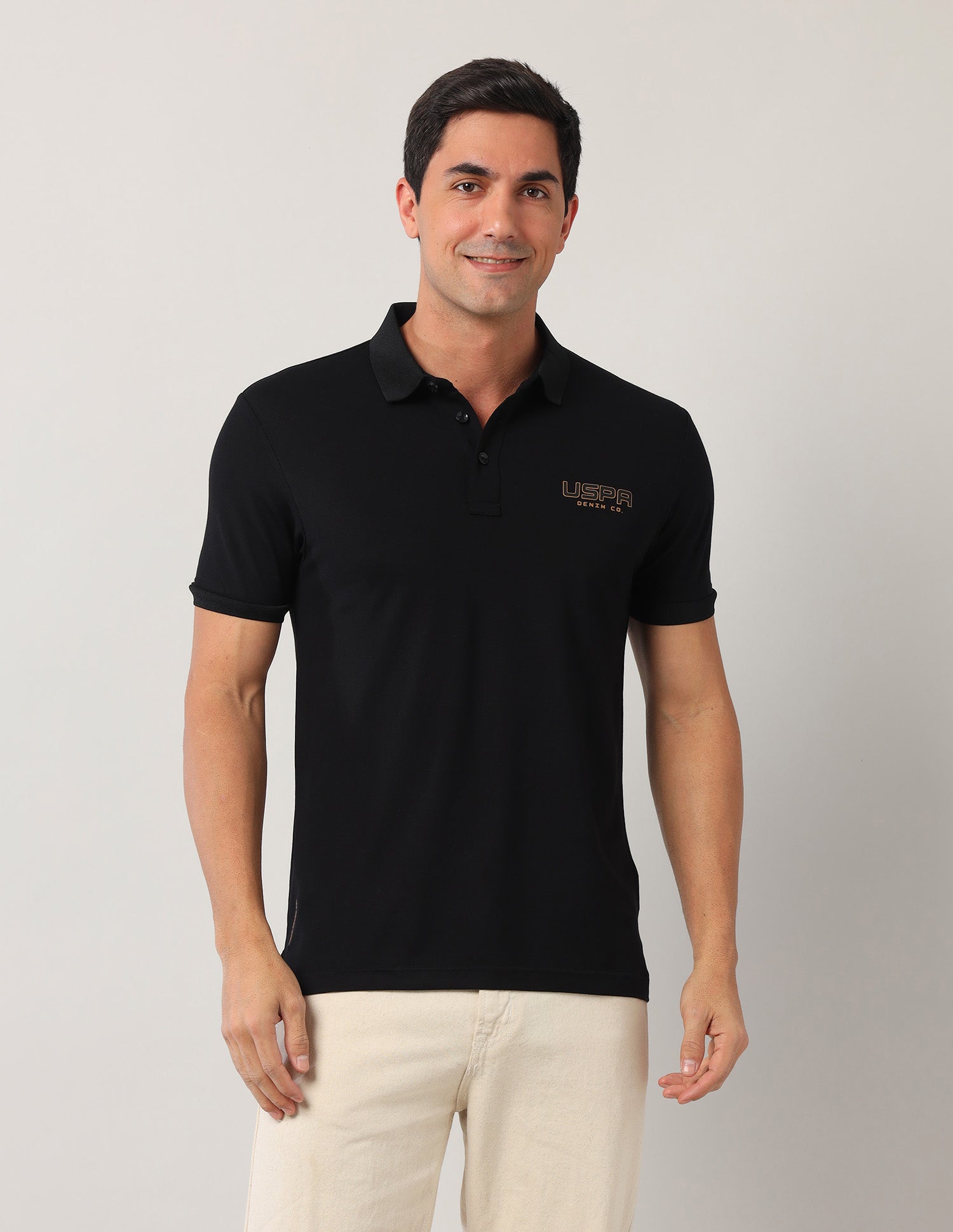 Muscle Fit Black Label Polo Shirt Black - U.S. Polo Assn. India | Large