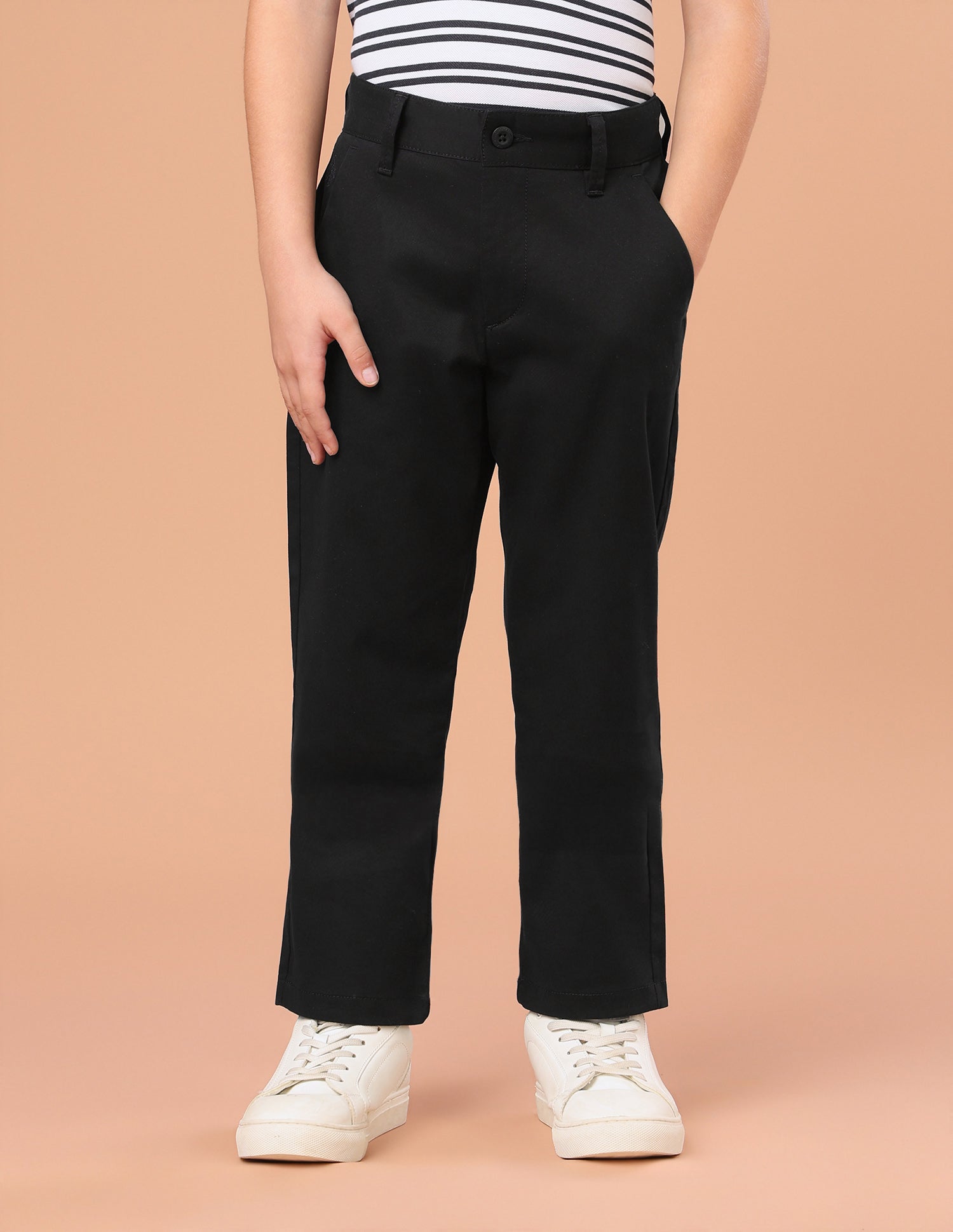 Twill Slim Fit Chinos Black - U.S. Polo Assn. India | Large