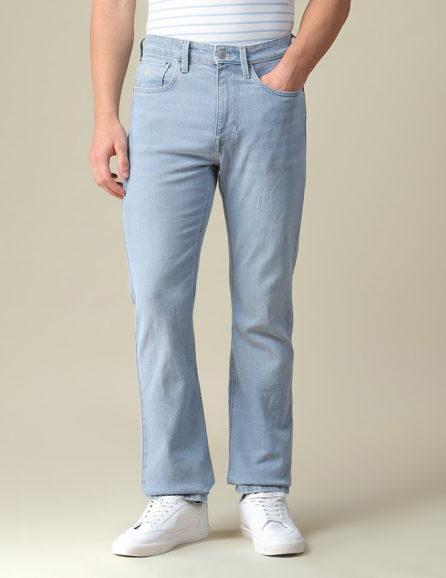 Connor Bootcut Fit Blue Jeans Light Blue - U.S. Polo Assn. India | Large