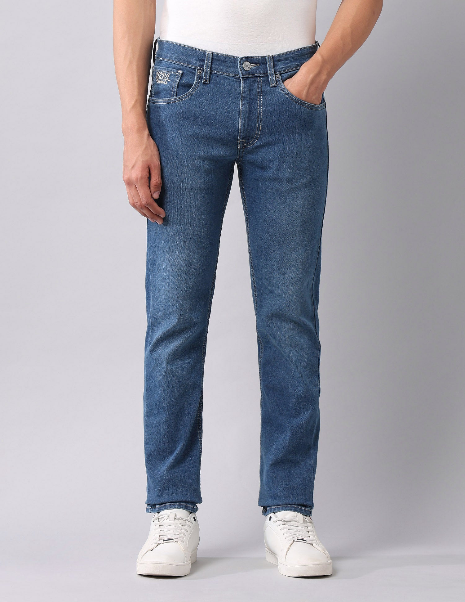 Regallo Skinny Fit Blue Jeans Blue - U.S. Polo Assn. India | Large