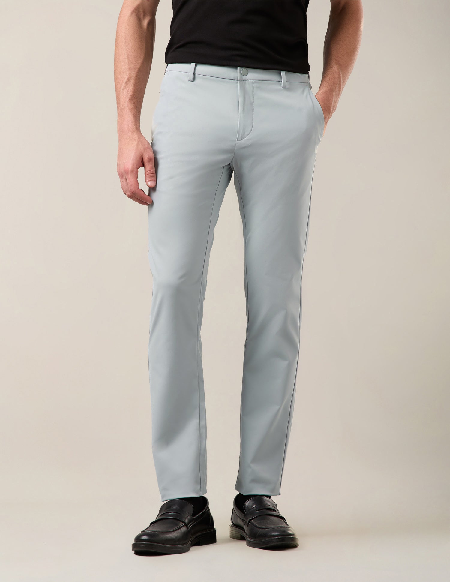 Mid Rise Denver Slim Fit Trousers Light Grey - U.S. Polo Assn. India | Large