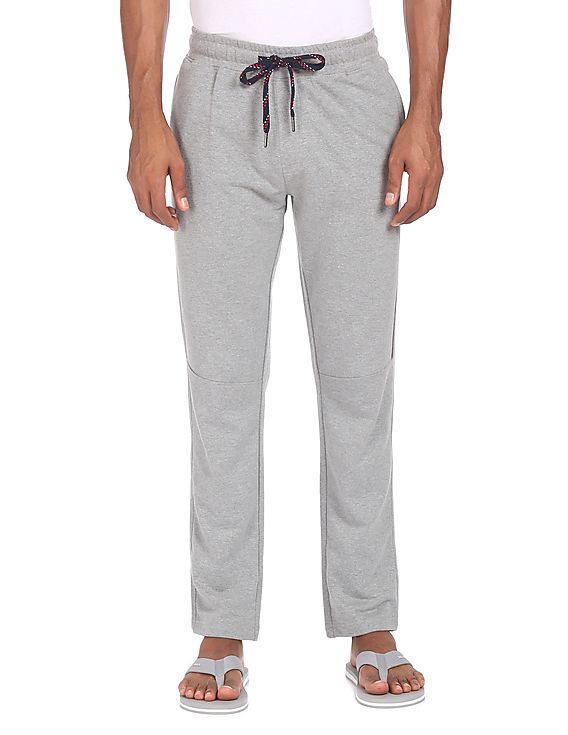Men Grey I673 Comfort Fit Solid Cotton Polyester Lounge Pants - Pack Of 1 Grey - U.S. POLO ASSN. | Large
