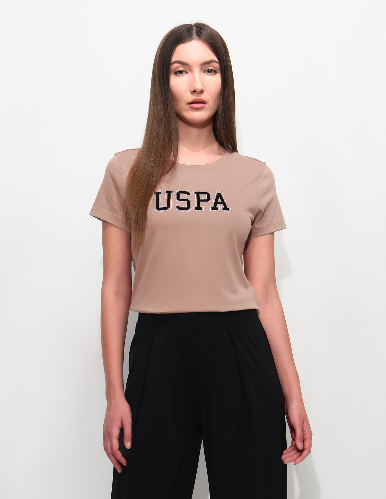 Regular Fit Brand Printed T-Shirt Taupe - U.S. Polo Assn. India | Large