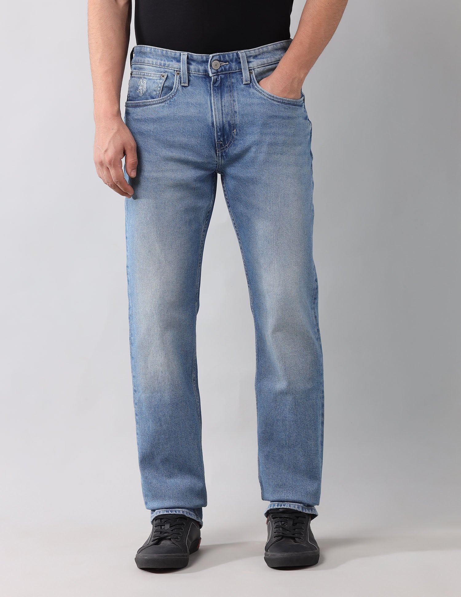 Harold Slim Straight Fit Vintage Jeans Light Blue - U.S. Polo Assn. India | Large