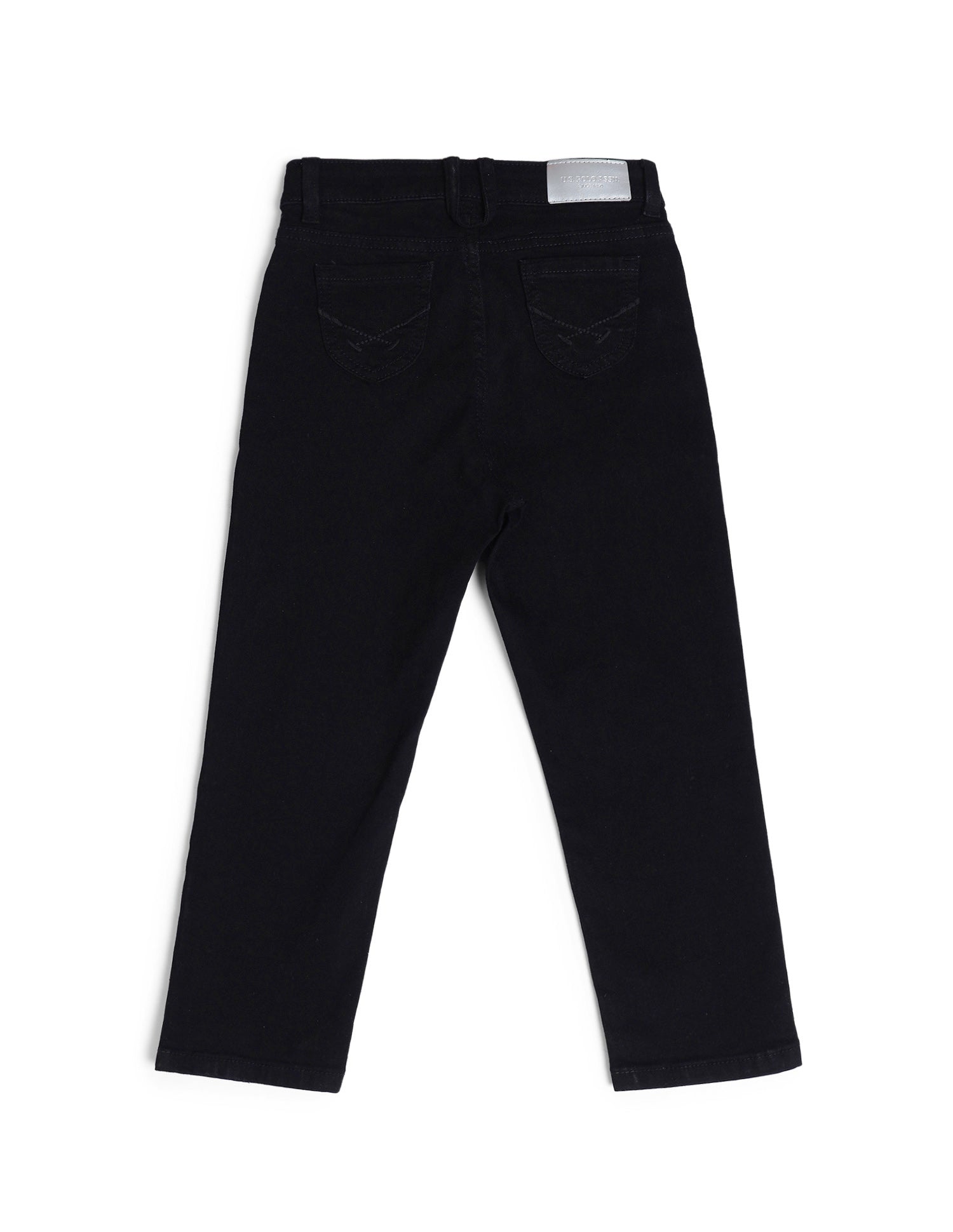 Girls Cotton Slim Fit Jeans Black - U.S. POLO ASSN. | Large