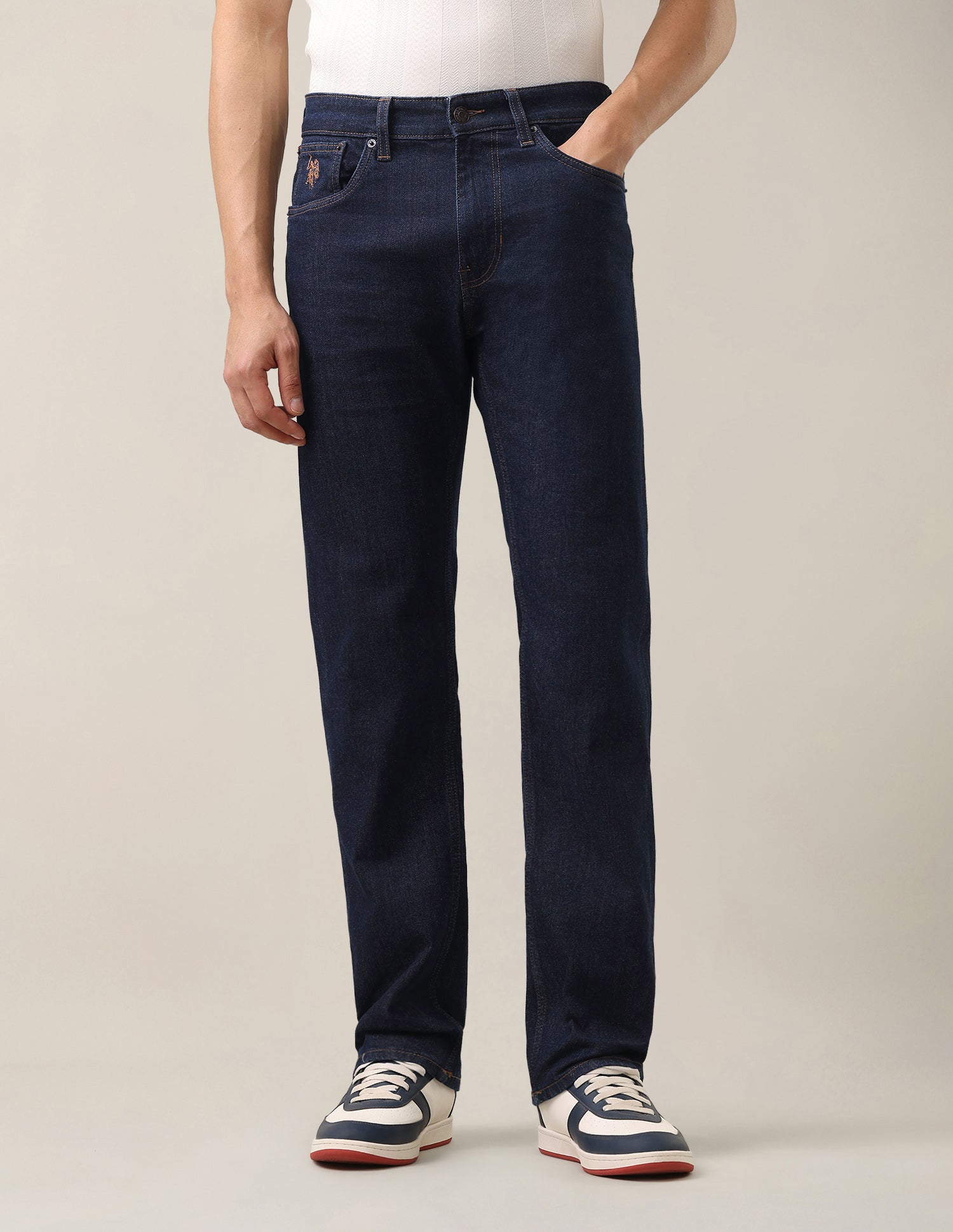Mason Regular Straight Fit Blue Jeans Rinse Blue - U.S. Polo Assn. India | Large