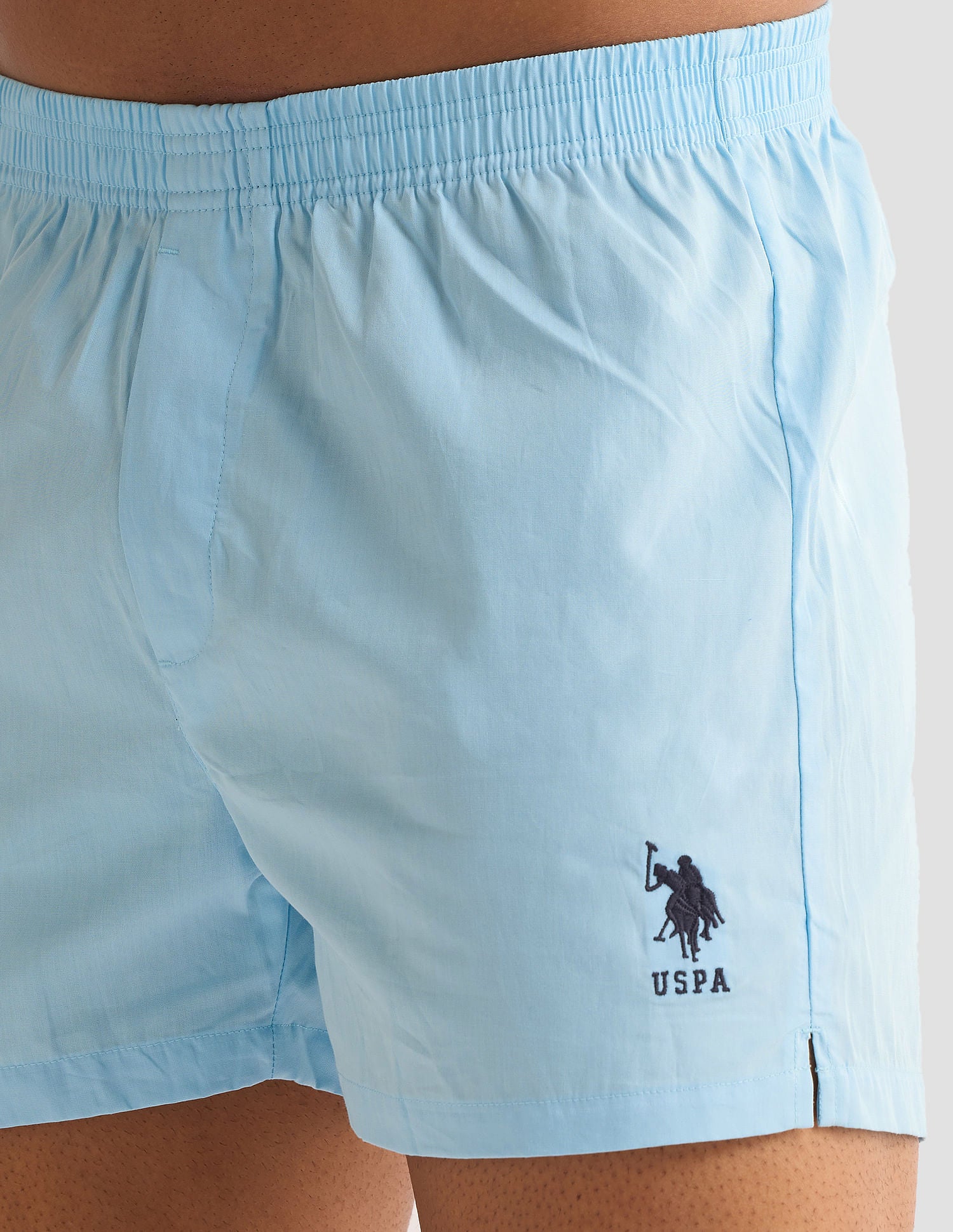Pure Cotton OEX04 Boxer Shorts - Pack Of 1 Sky Blue - U.S. POLO ASSN. | Large