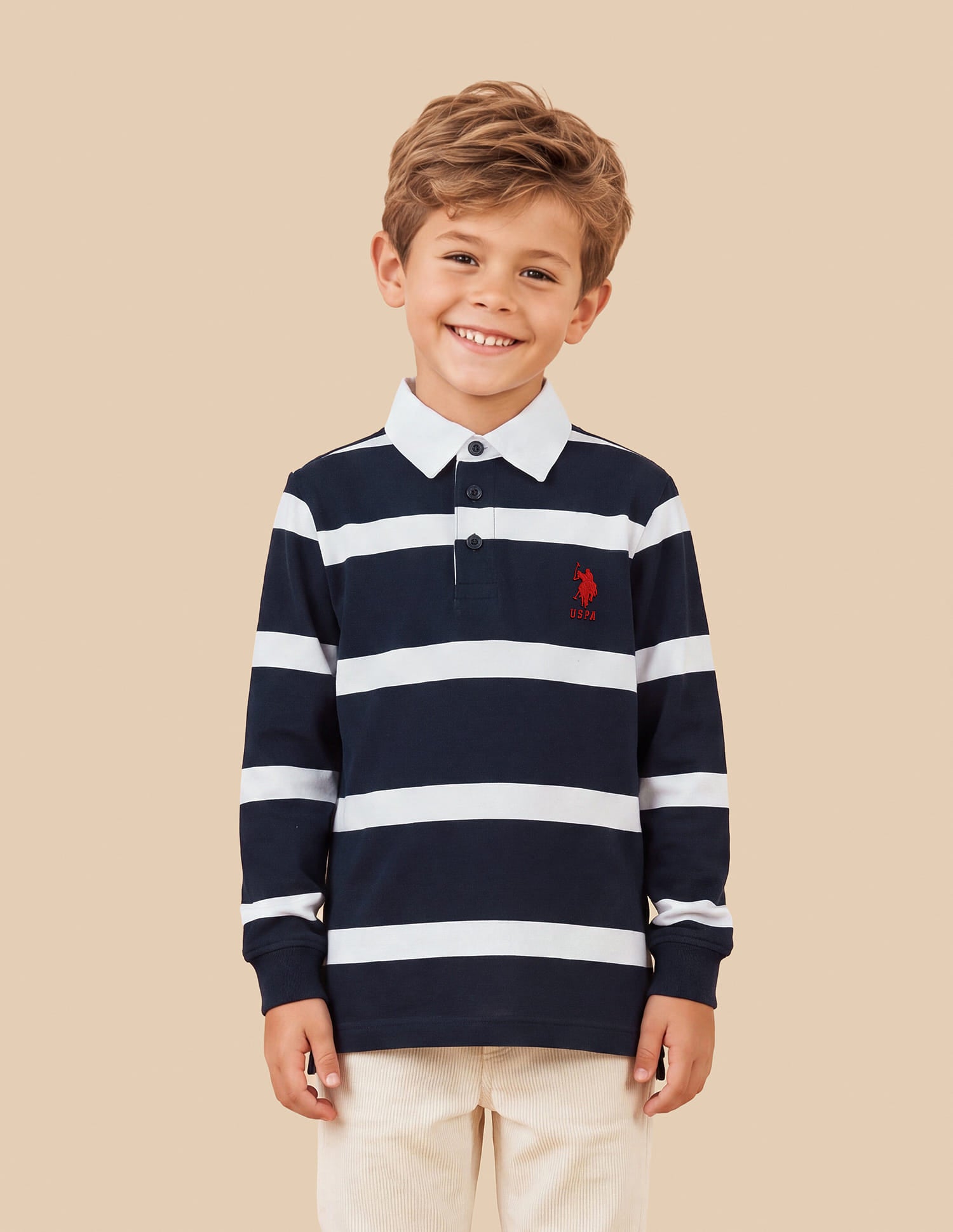 Horizontal Striped Regular Fit Polo Shirt Blue - U.S. Polo Assn. India | Large