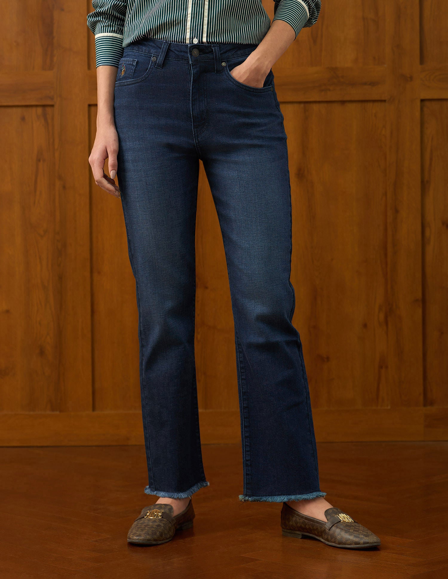 High Rise Straight Fit Dark Blue - U.S. POLO ASSN. | Large