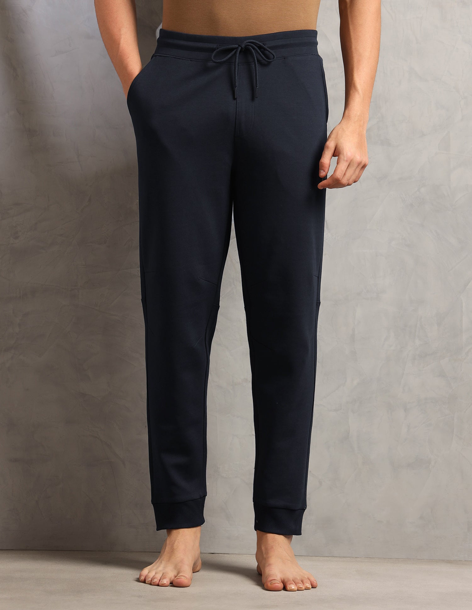 Breathable Mid Rise PJ001-PL Lounge Joggers - Pack Of 1 Navy - U.S. Polo Assn. India | Large
