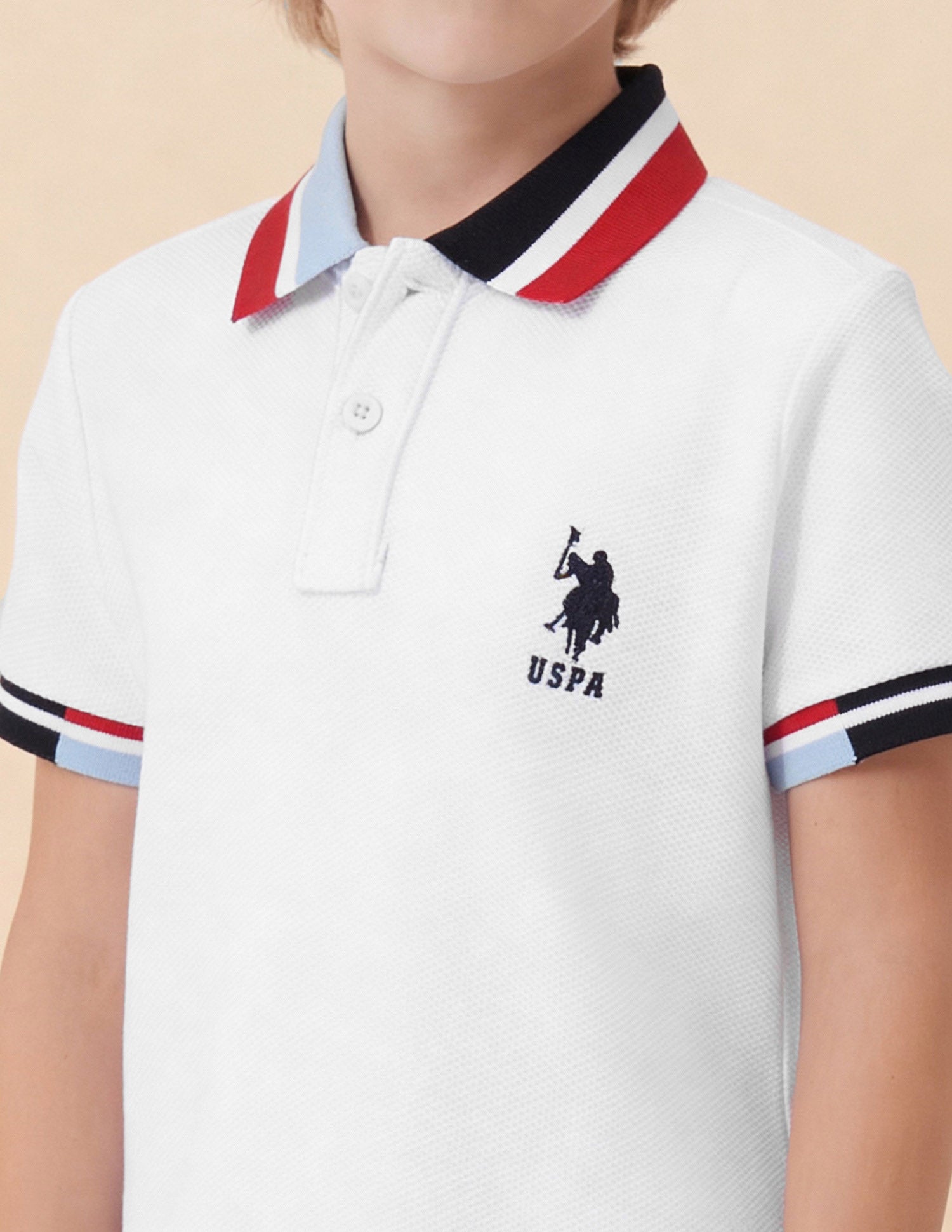 Solid Regular Fit Polo Shirt White - U.S. Polo Assn. India | Large