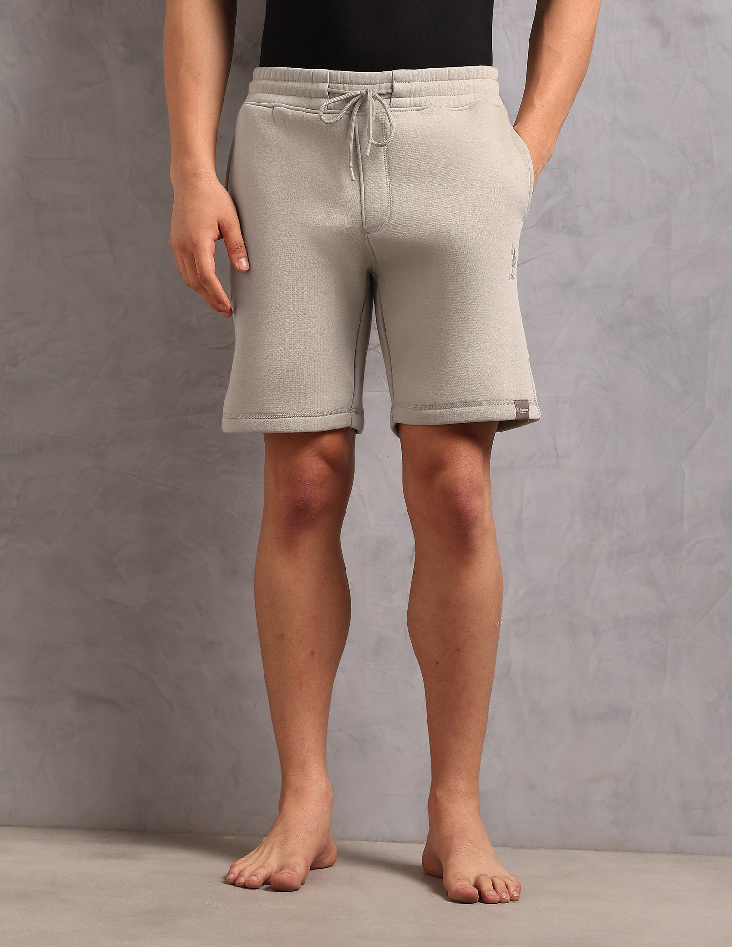 Cotton Terry OES10 Lounge Shorts - Pack Of 1 Grey Mid Stone - U.S. POLO ASSN. | Large