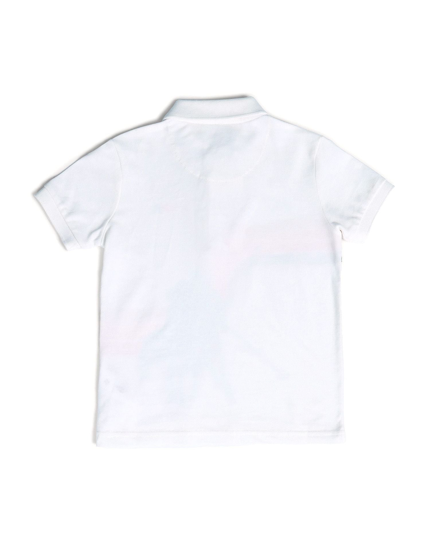 Boys Brand Printed Polo Shirt White - U.S. POLO ASSN. | Large