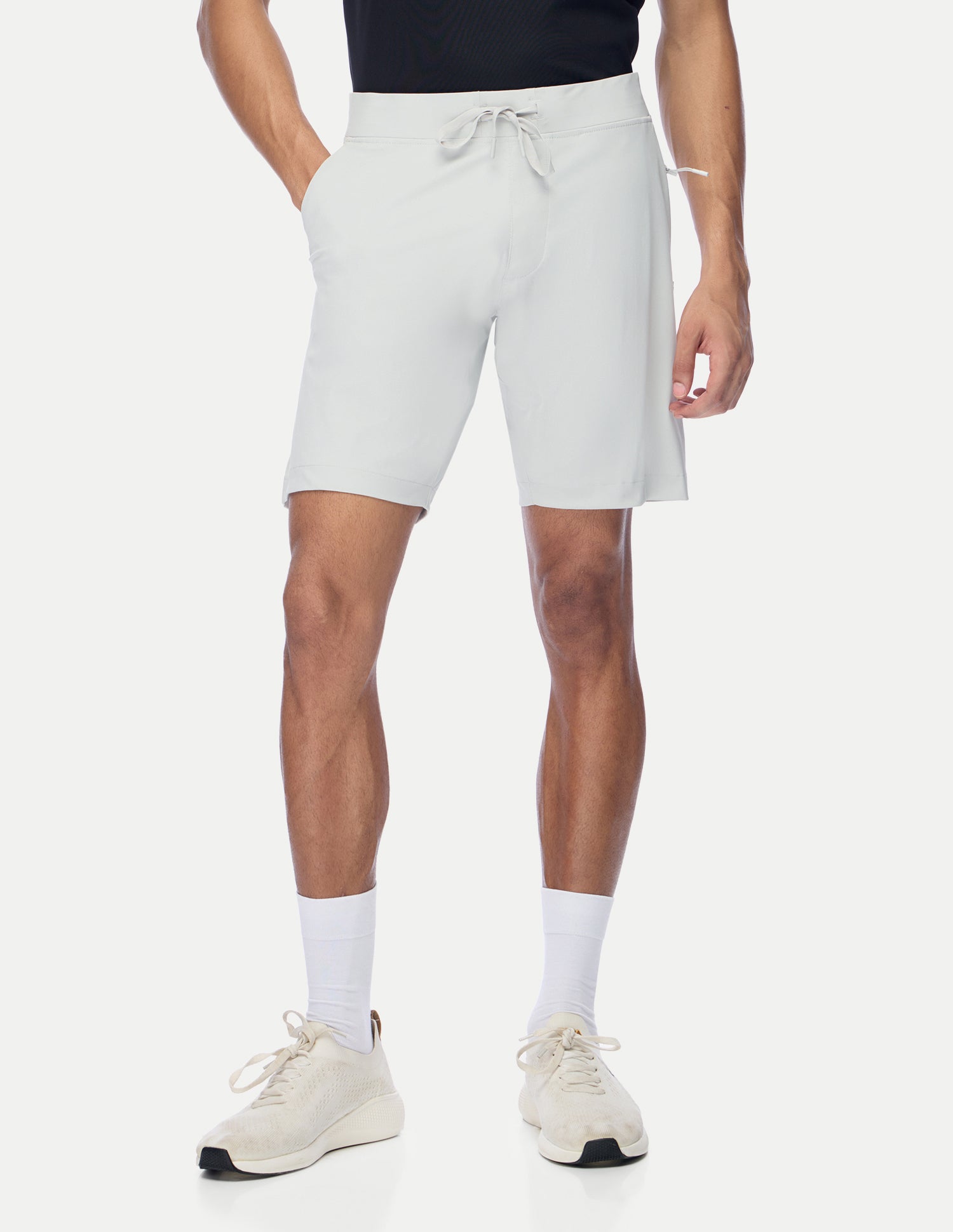Mid Rise Regular Fit Active Shorts Light Grey - U.S. Polo Assn. India | Large