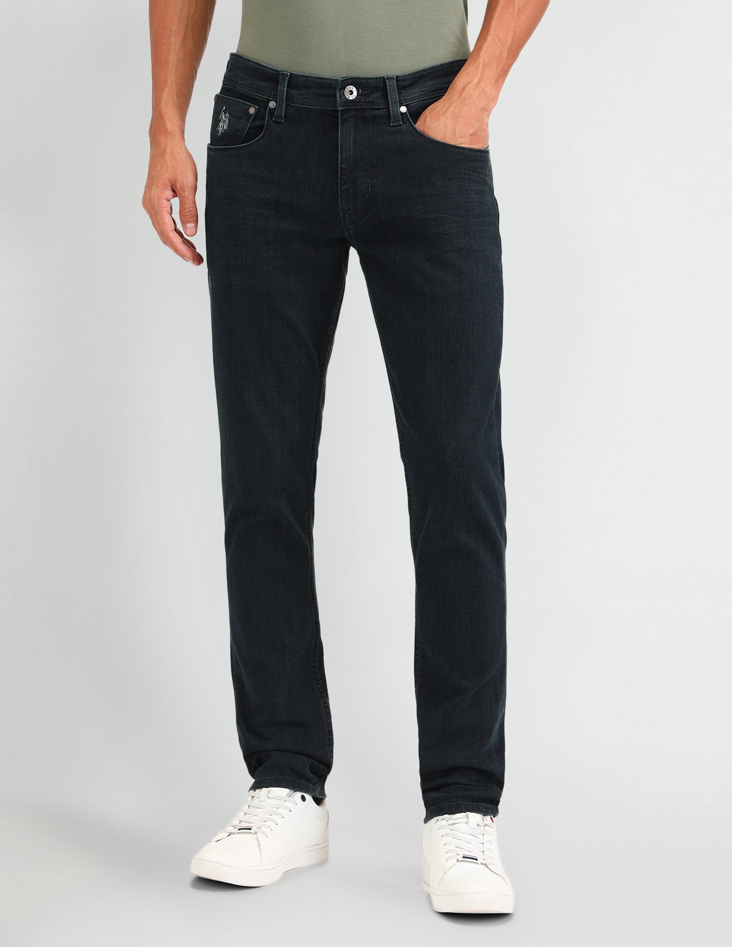 Brandon Slim Tapered Blue Jeans Blue - U.S. Polo Assn. India | Large