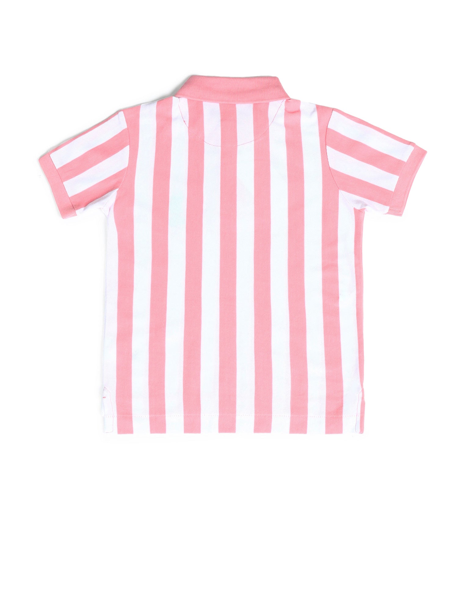 Boys Vertical Striped Regular Fit Polo Shirts Light Pink - U.S. POLO ASSN. | Large
