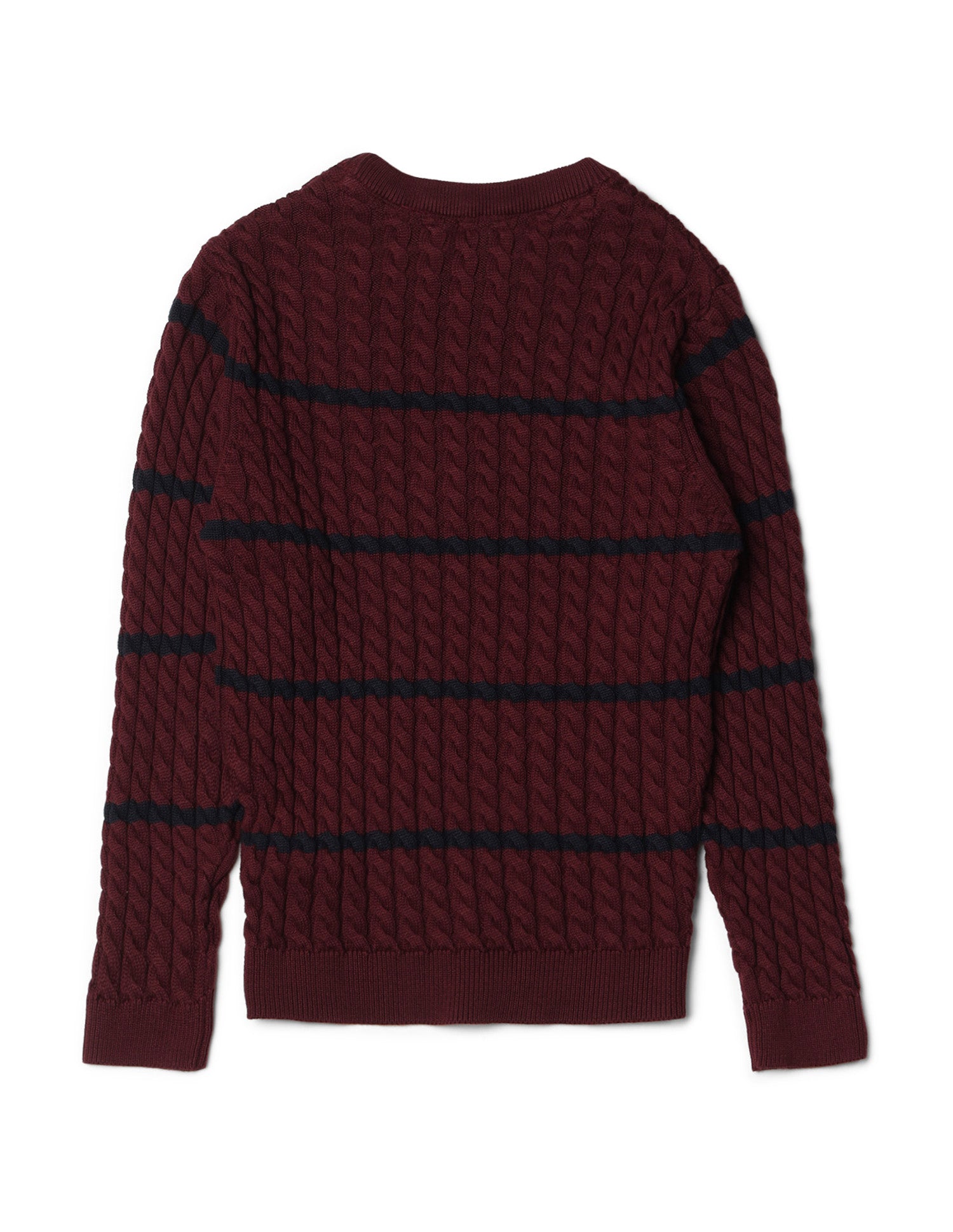 Printed Crew Neck Sweater Maroon - U.S. POLO ASSN. | Large