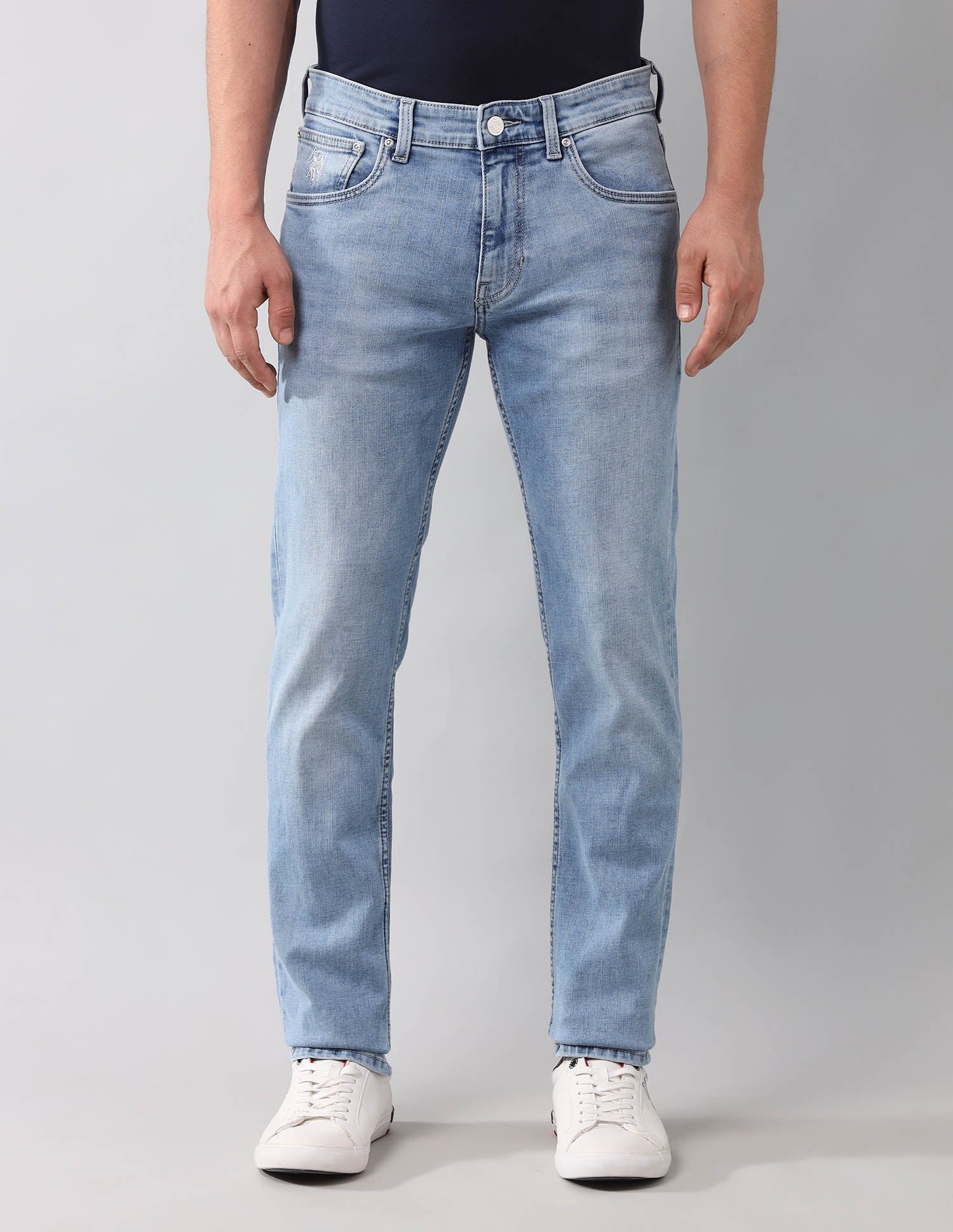 Brandon Slim Tapered Fit Vintage Jeans Light Wash - U.S. Polo Assn. India | Large