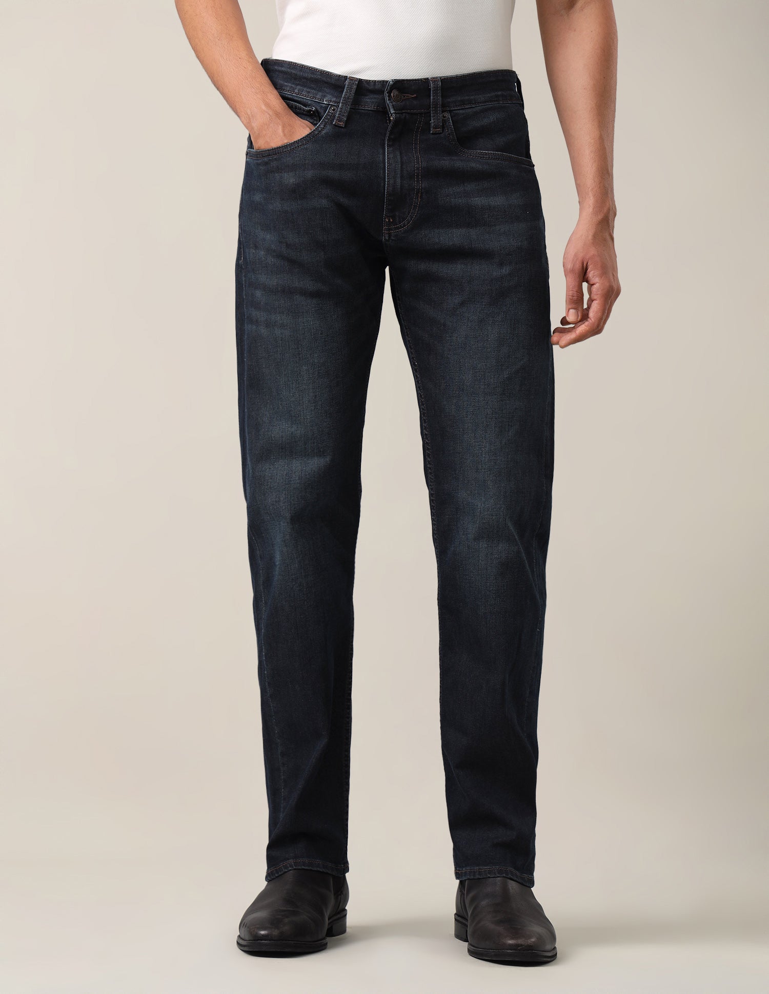 Mason Regular Straight Fit Blue Jeans Mid Blue - U.S. Polo Assn. India | Large