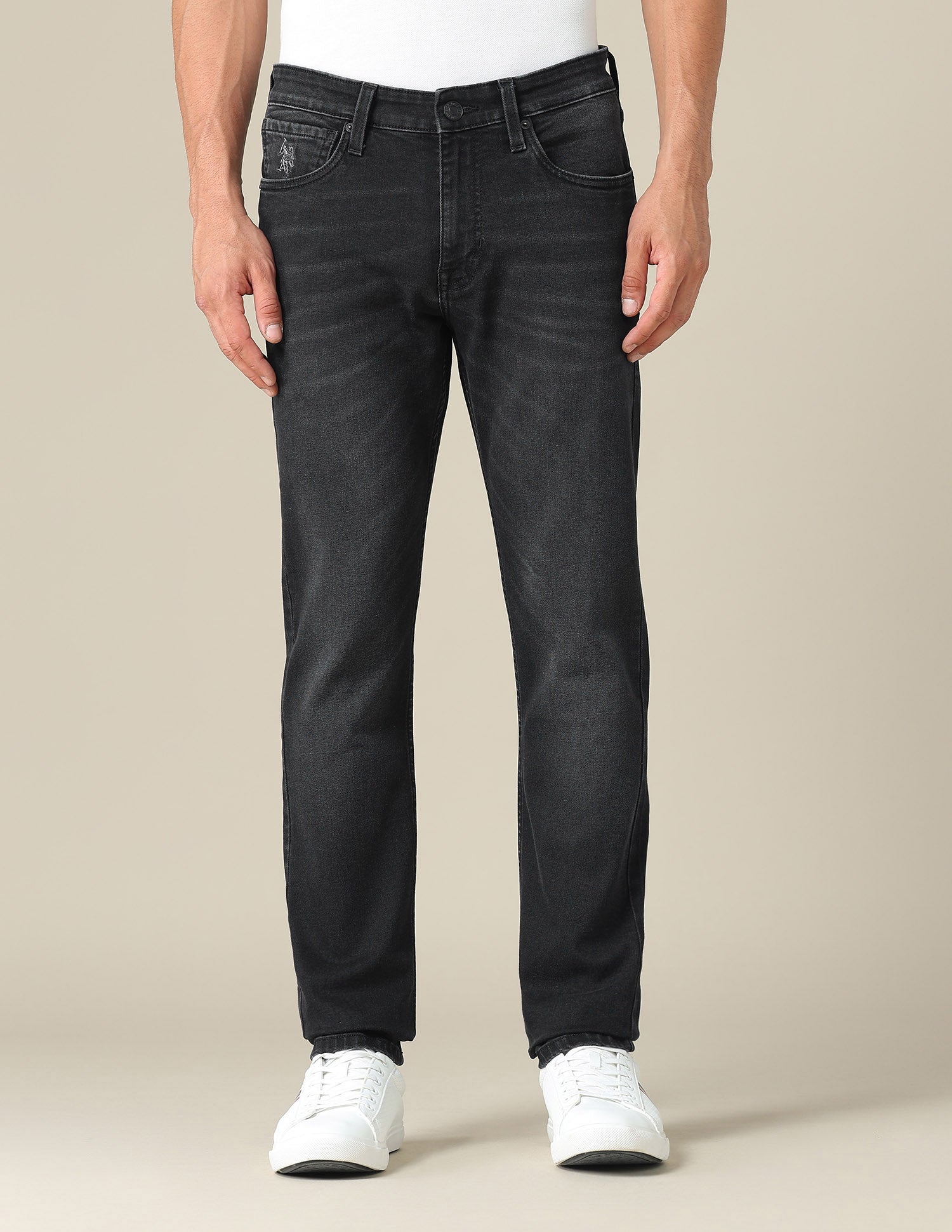 Brandon Slim Tapered Fit Black Jeans Black - U.S. POLO ASSN. | Large