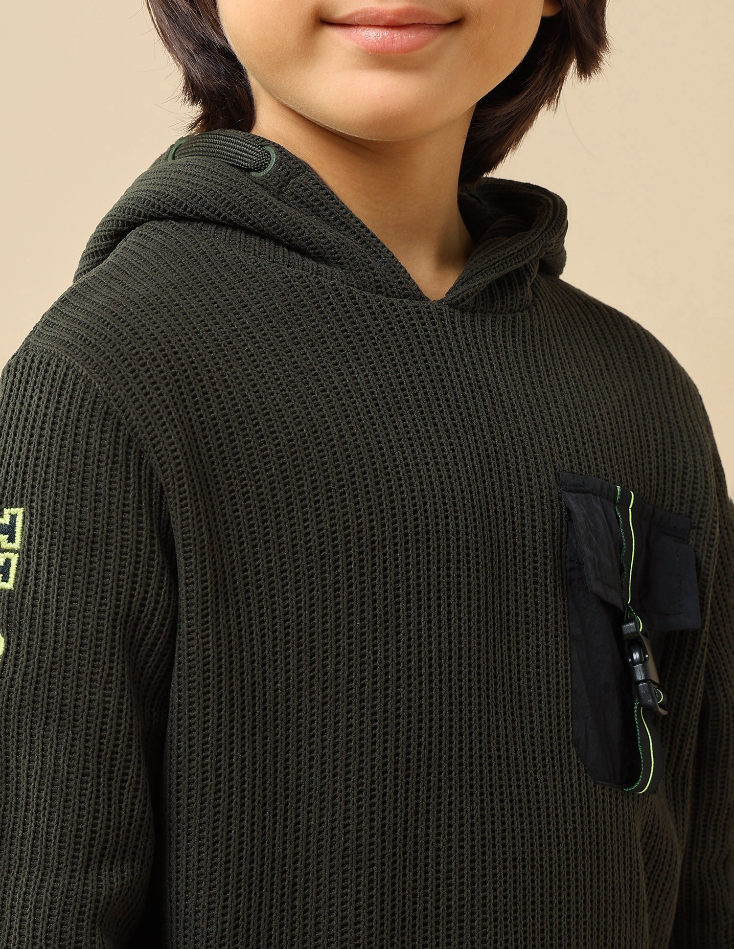 Boys Brand Embroidered Regular Fit Sweatshirt Olive - U.S. POLO ASSN. | Large