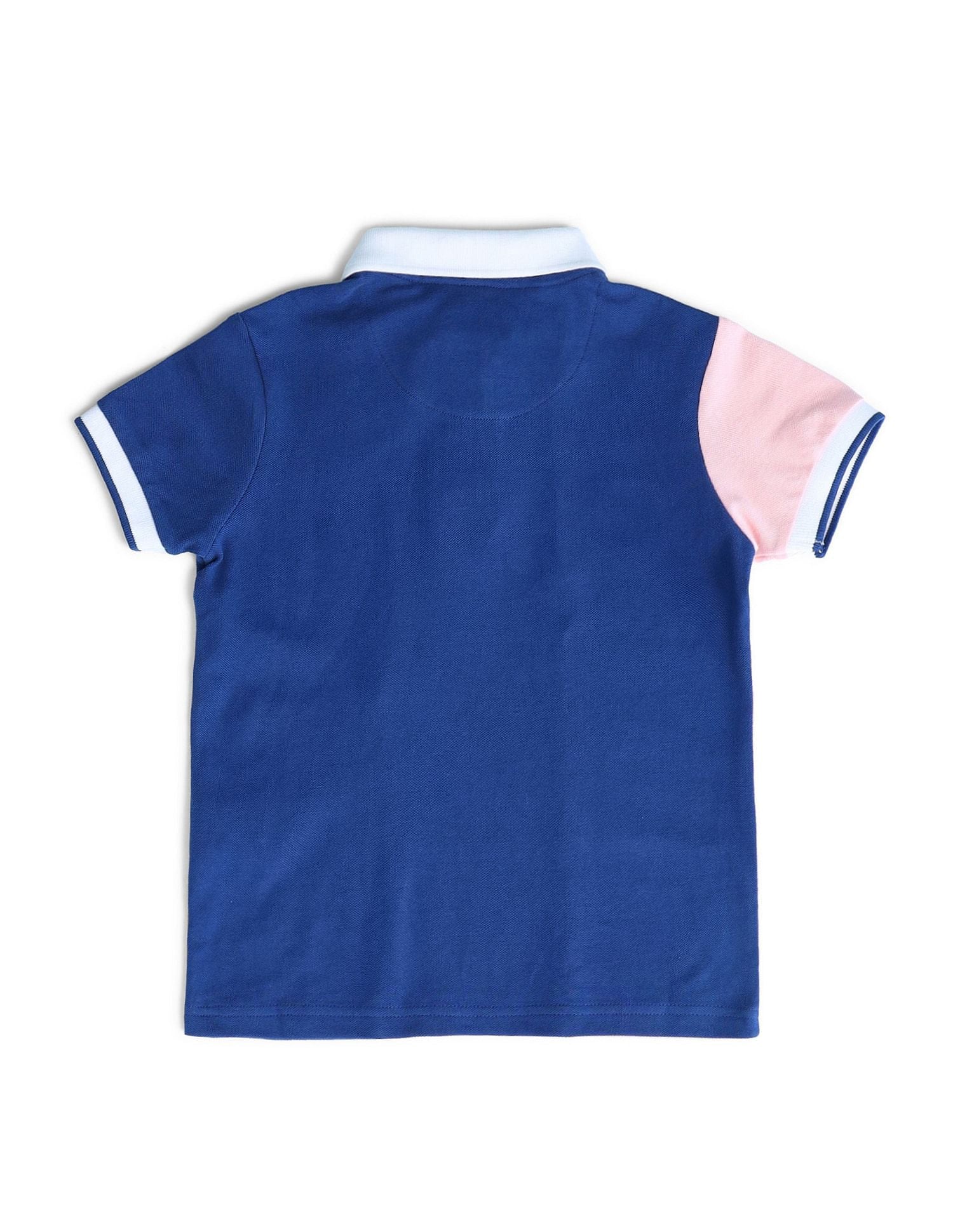Boys Colourblocked Polo Shirt Light Pink - U.S. POLO ASSN. | Large