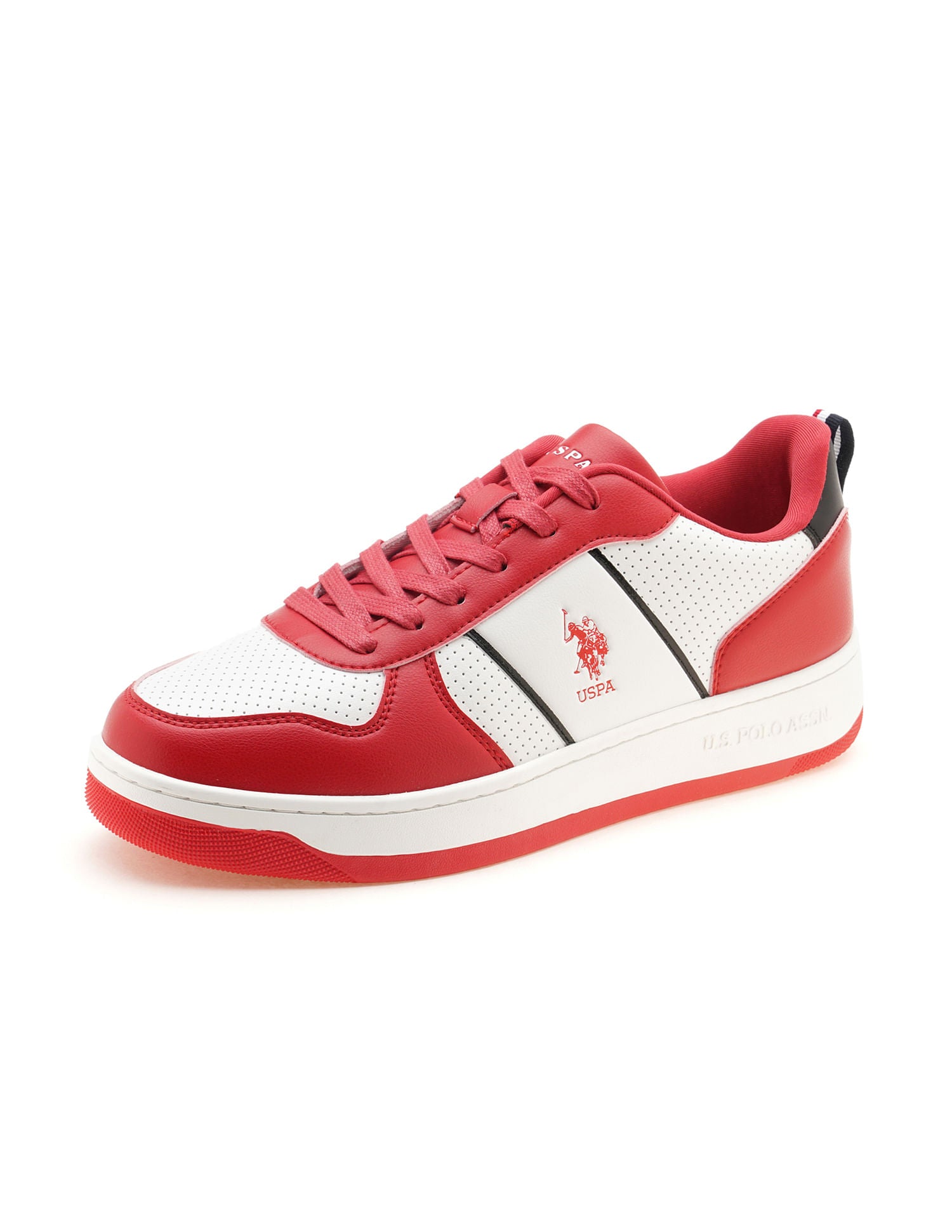 Men Reggie Red Retro Court Sneakers Red - U.S. POLO ASSN. | Large