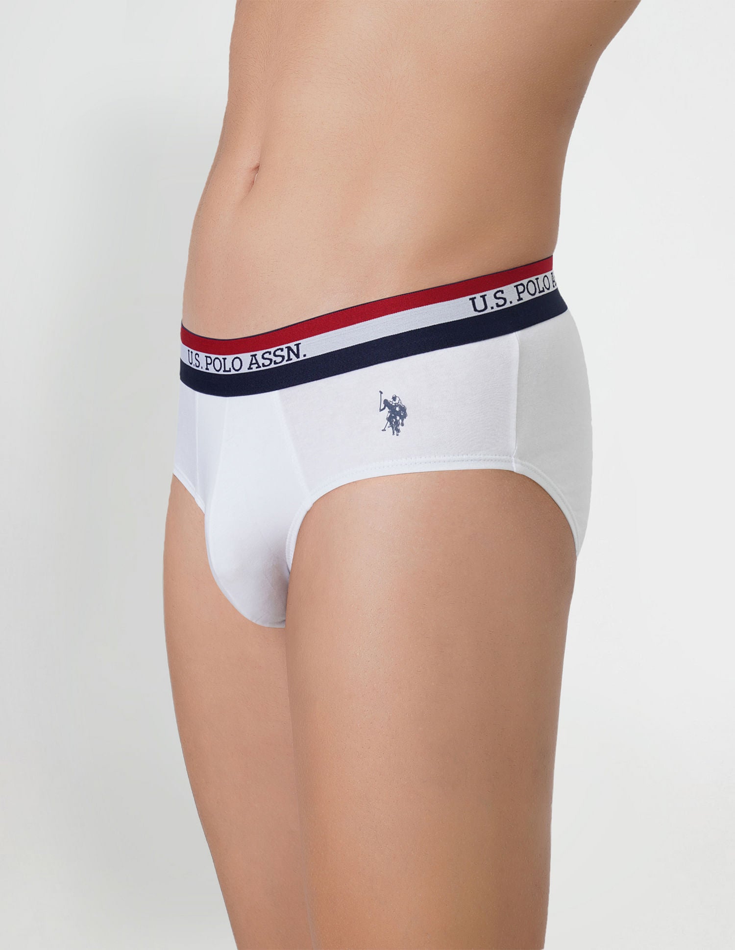 Striped Waistband EB002 Briefs - Pack Of 2 Navy and White - U.S. POLO ASSN. | Large