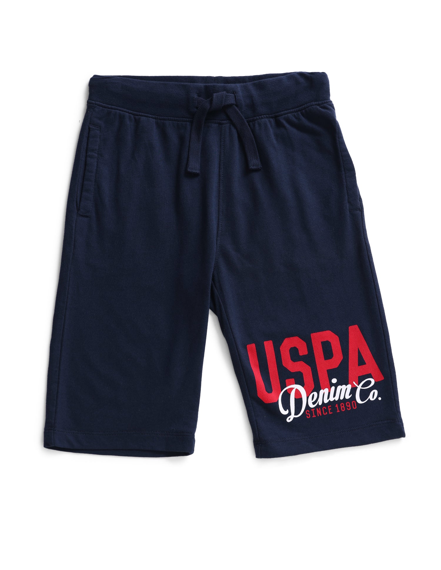 Drawstring Waist Cotton Shorts Navy - U.S. POLO ASSN. | Large