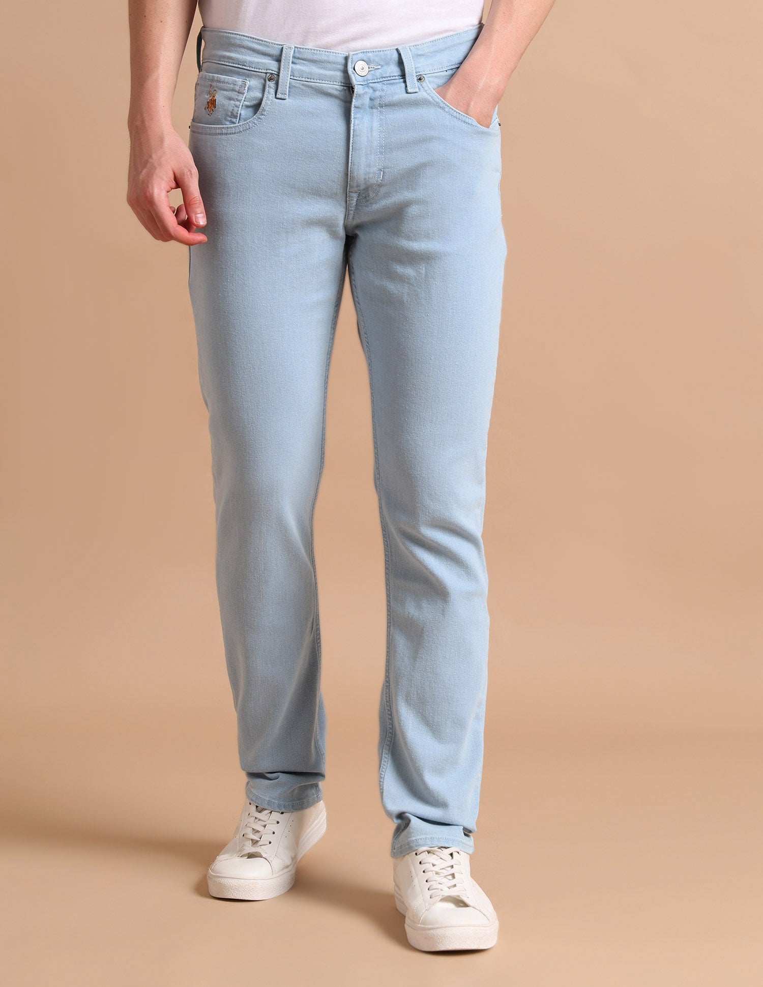 Brandon Slim Tapered Fit Blue Jeans Blue - U.S. POLO ASSN. | Large