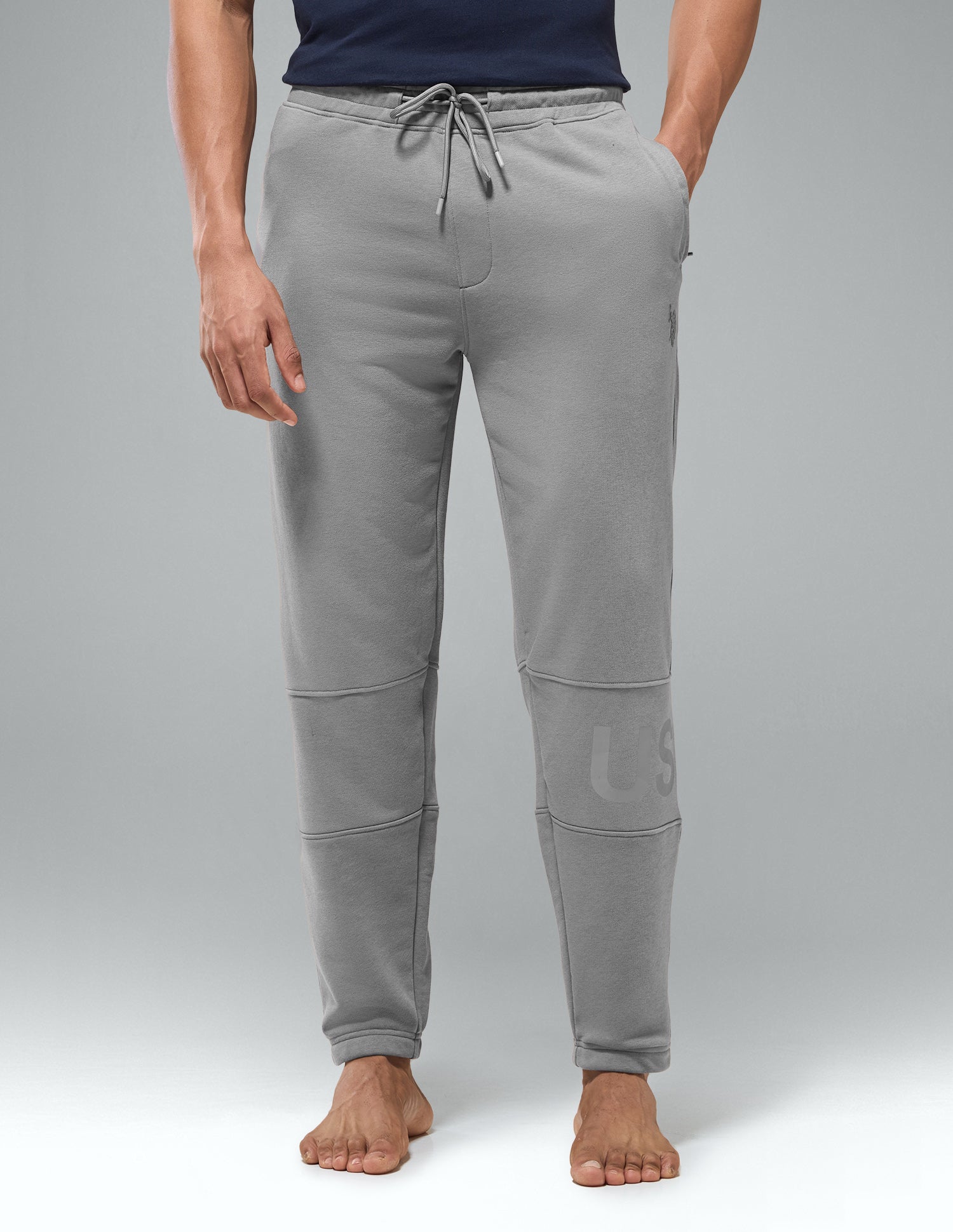 Cotton Rich Loopknit OJ012 Joggers Steeplegrey - U.S. Polo Assn. India | Large