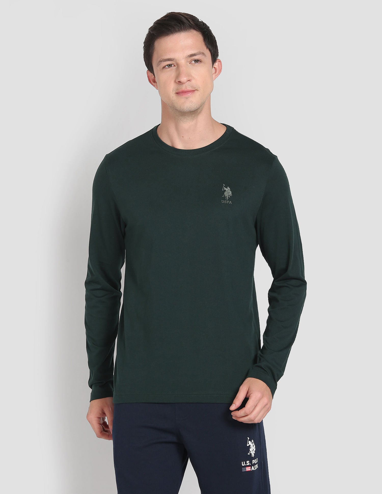 Crew Neck Solid I693 Lounge T-Shirt - Pack Of 1 Scarab - U.S. POLO ASSN. | Large