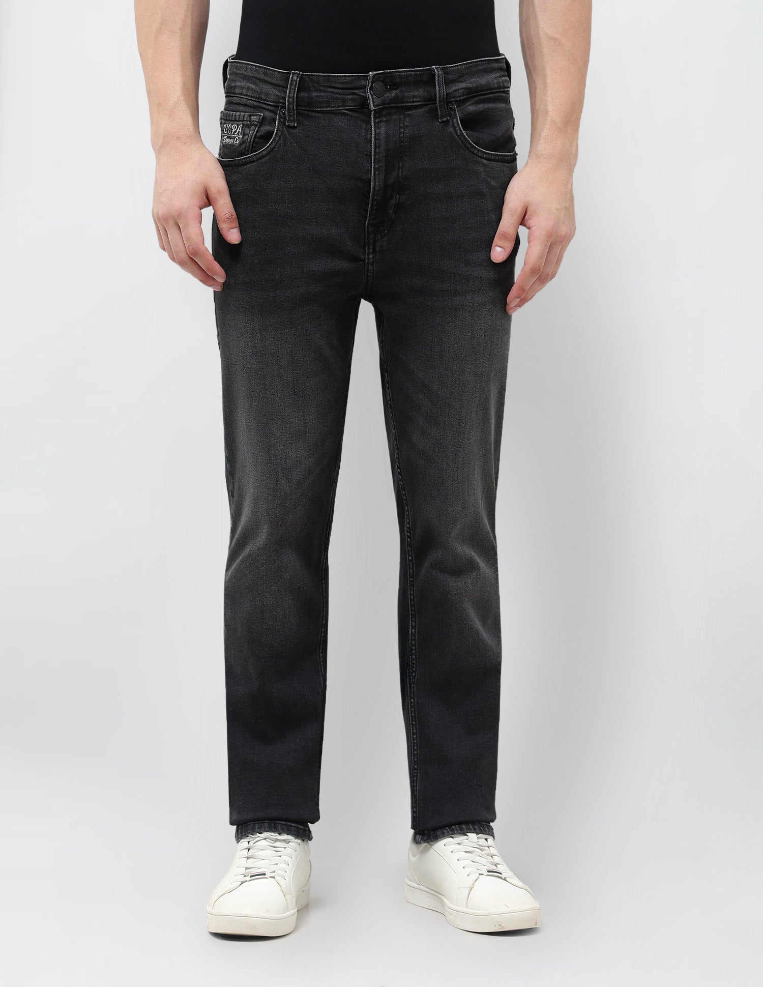 Harold Slim Straight Fit Black Jeans Black - U.S. POLO ASSN. | Large