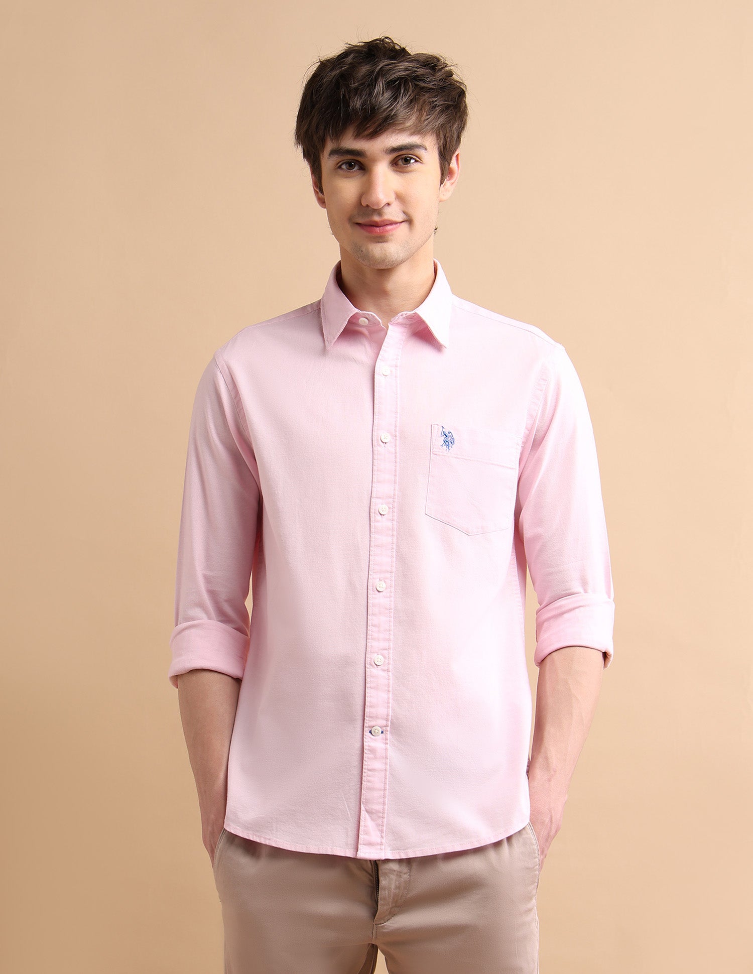 Soft Oxford Shirt Light Pink - U.S. POLO ASSN. | Large
