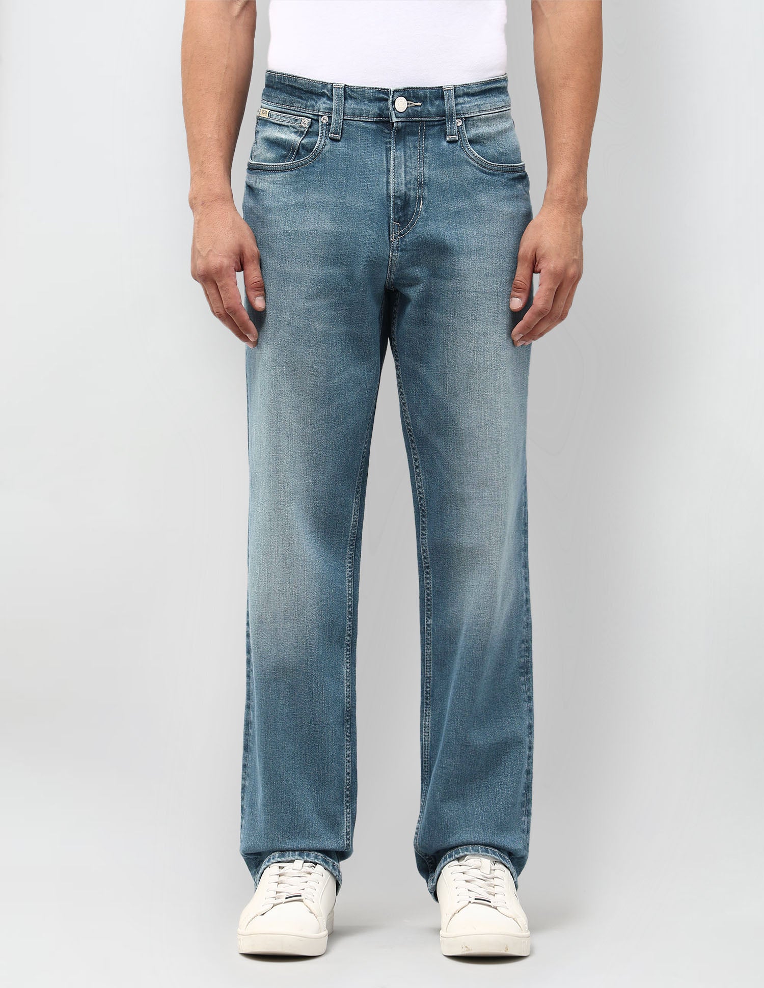 Shawn Relaxed Fit Blue Jeans Light Blue - U.S. POLO ASSN. | Large