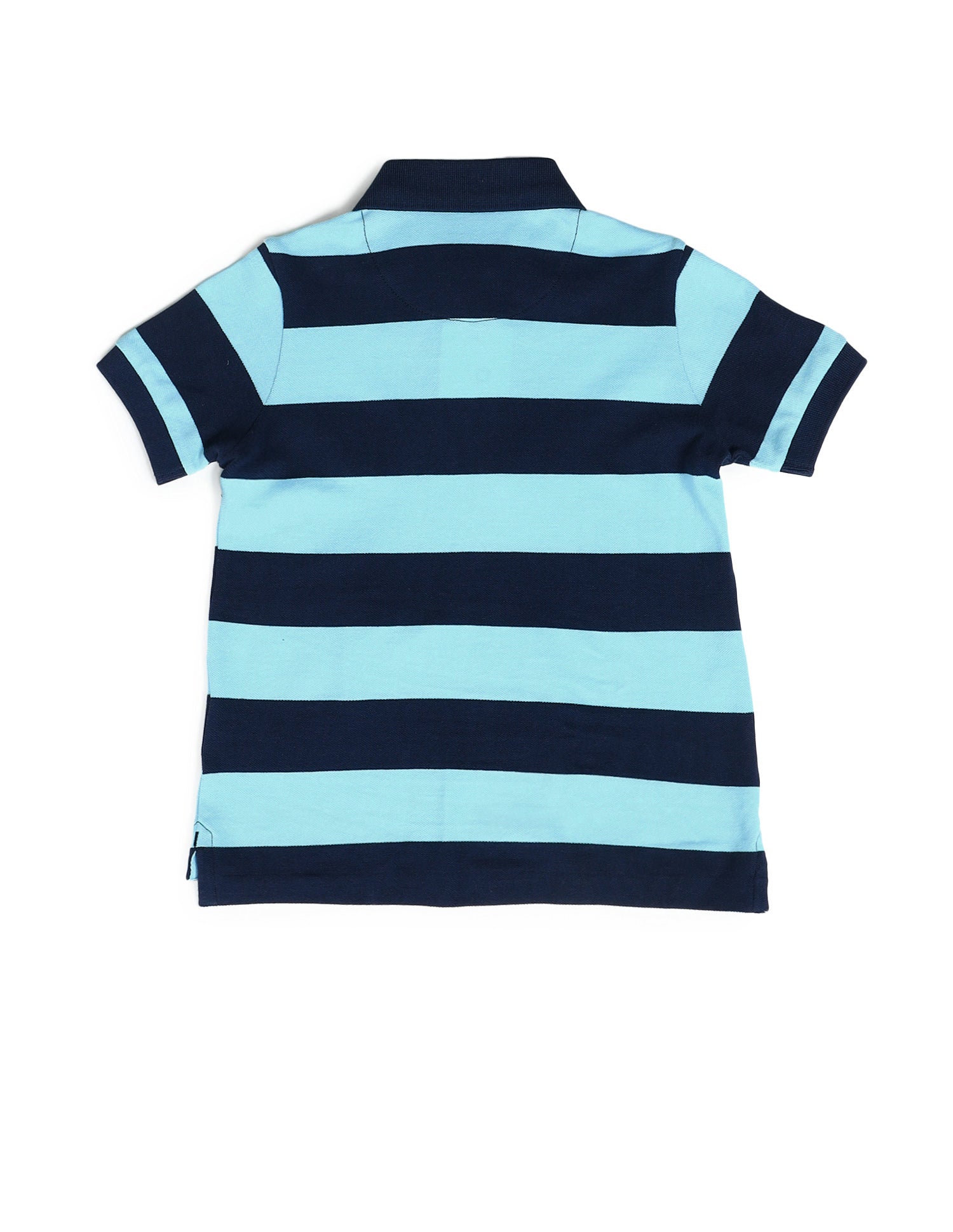 Boys Horizontal Striped Regular Fit Polo Shirts Light Blue - U.S. POLO ASSN. | Large