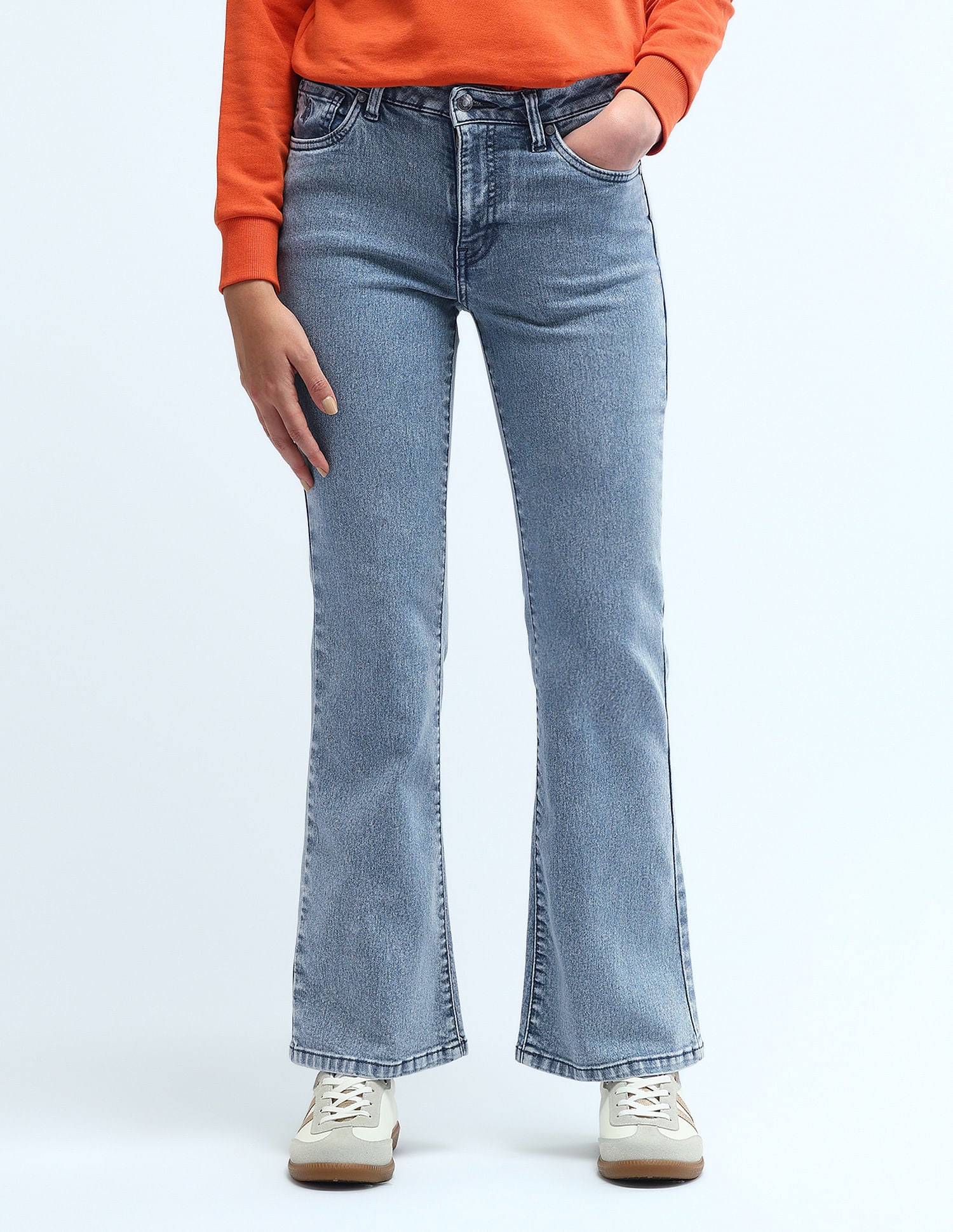 Mid Rise Regular Bootcut Jeans Blue - U.S. Polo Assn. India | Large