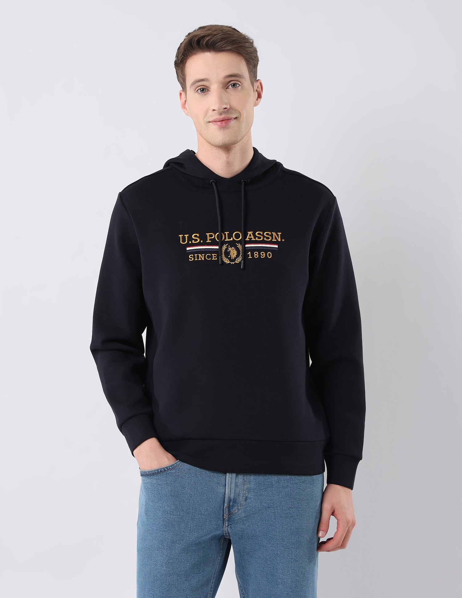 Brand Embroidered Hooded Sweatshirt Navy - U.S. POLO ASSN. | Large