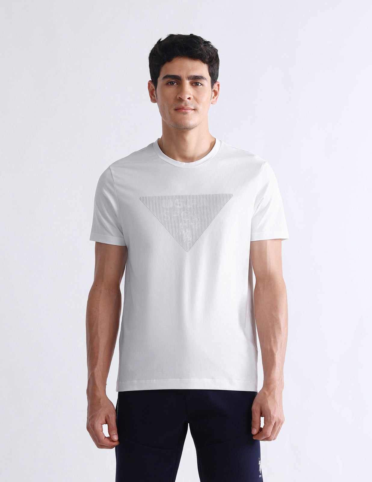 Brand Printed Slim Fit T-Shirt Off White - U.S. Polo Assn. India | Large